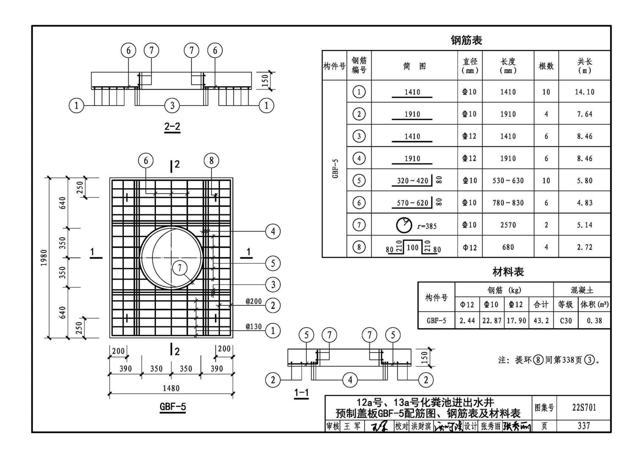 22S701--室外排水设施设计与施工——砖砌化粪池