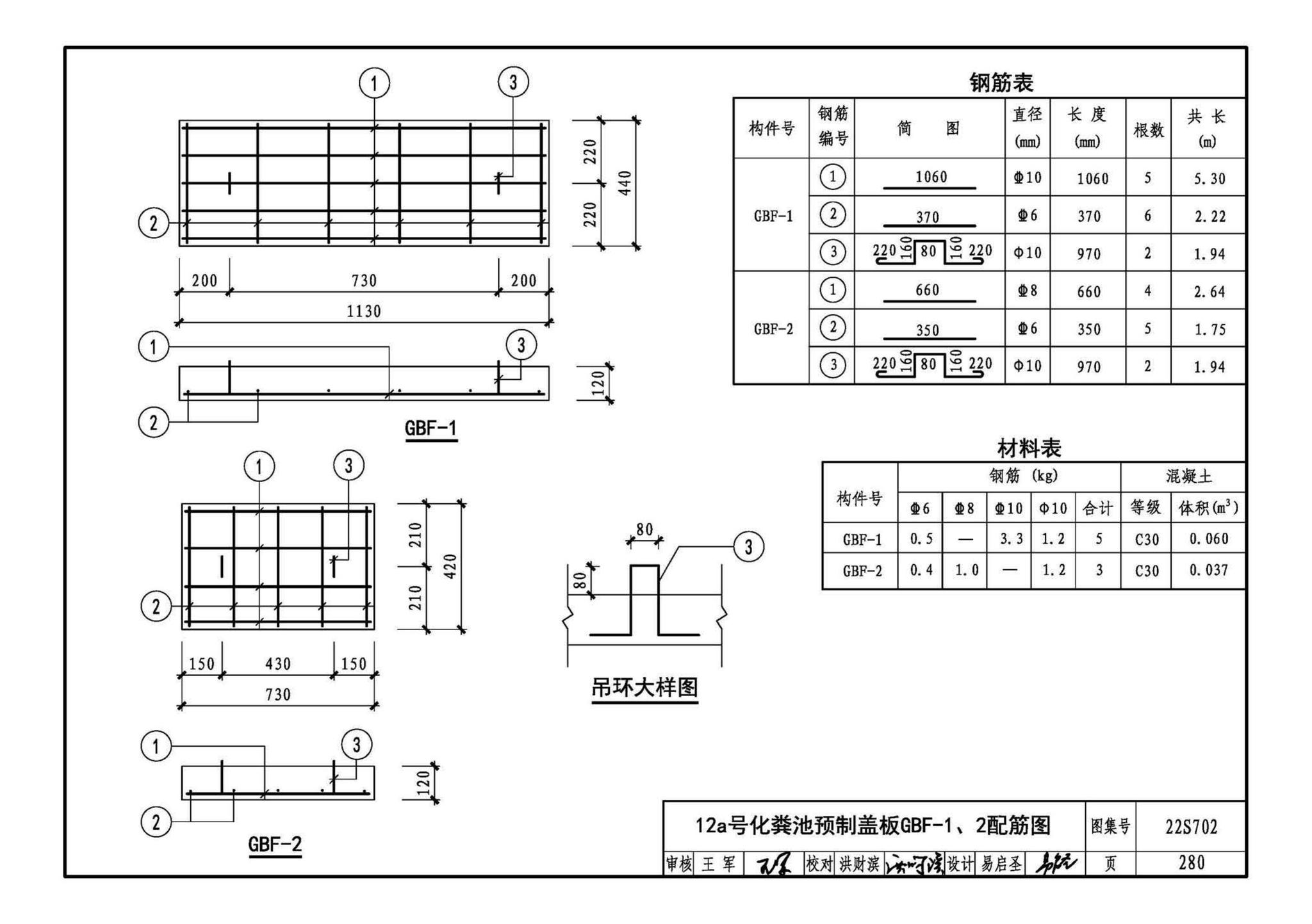 22S702--室外排水设施设计与施工——钢筋混凝土化粪池