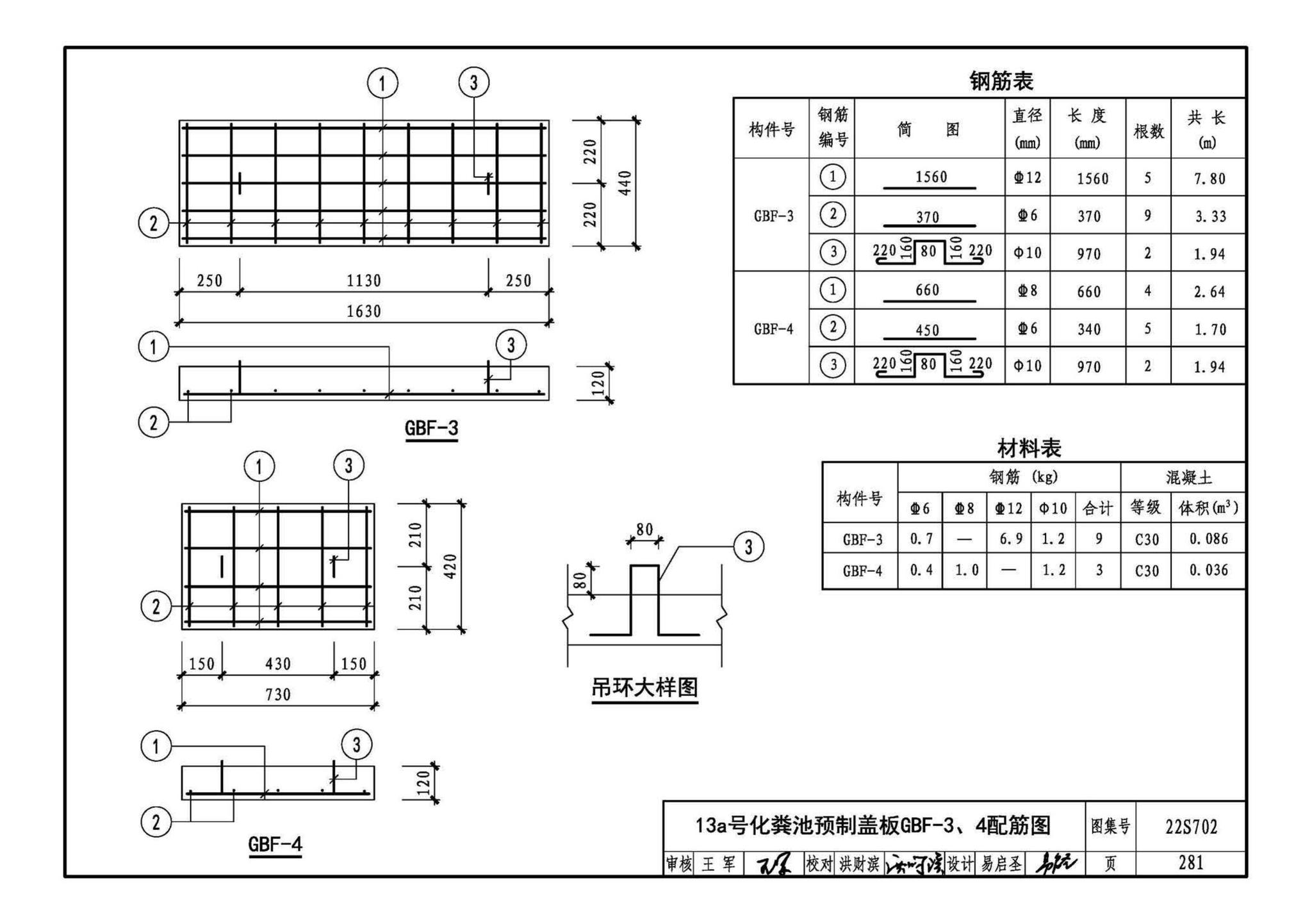 22S702--室外排水设施设计与施工——钢筋混凝土化粪池