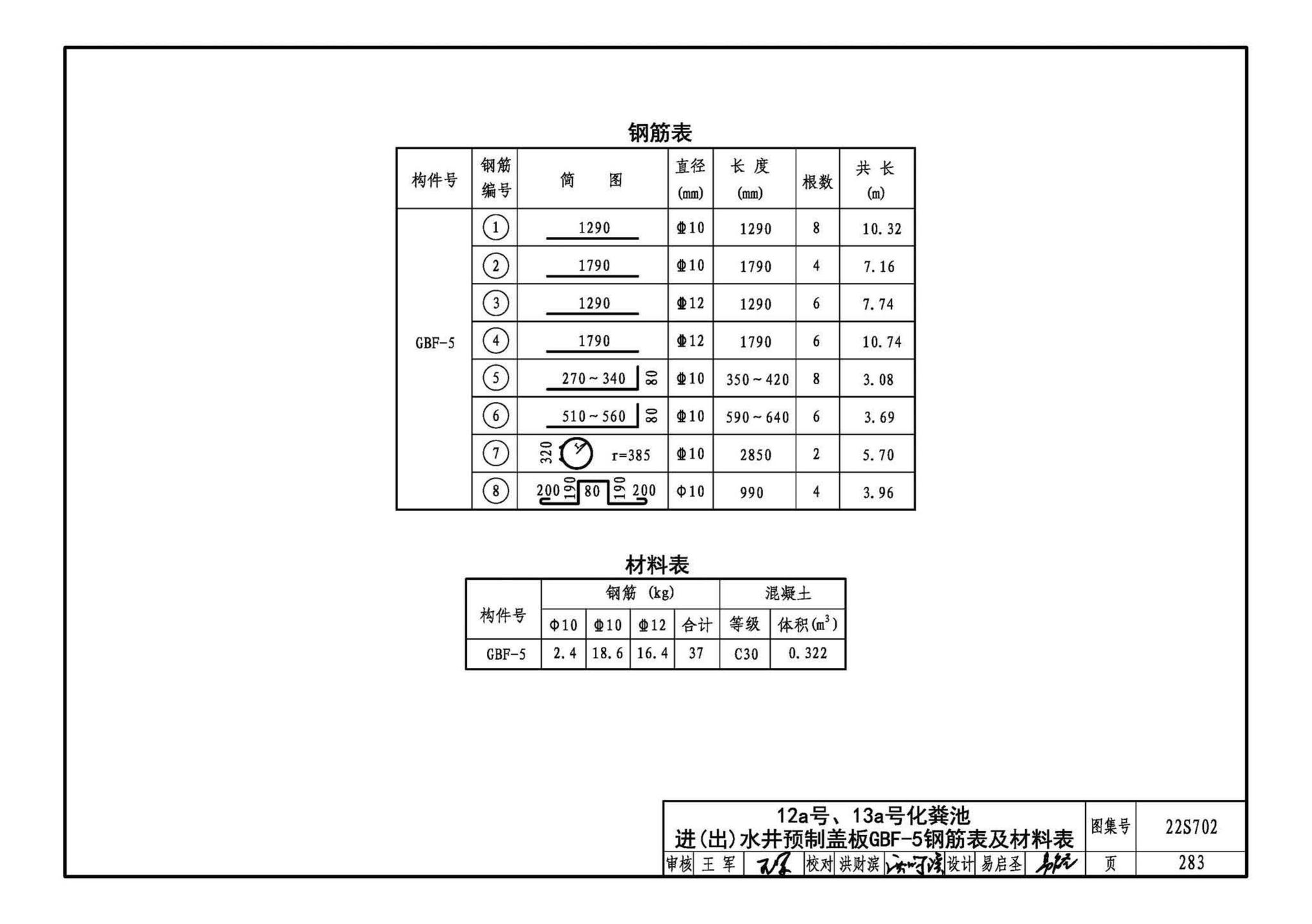 22S702--室外排水设施设计与施工——钢筋混凝土化粪池