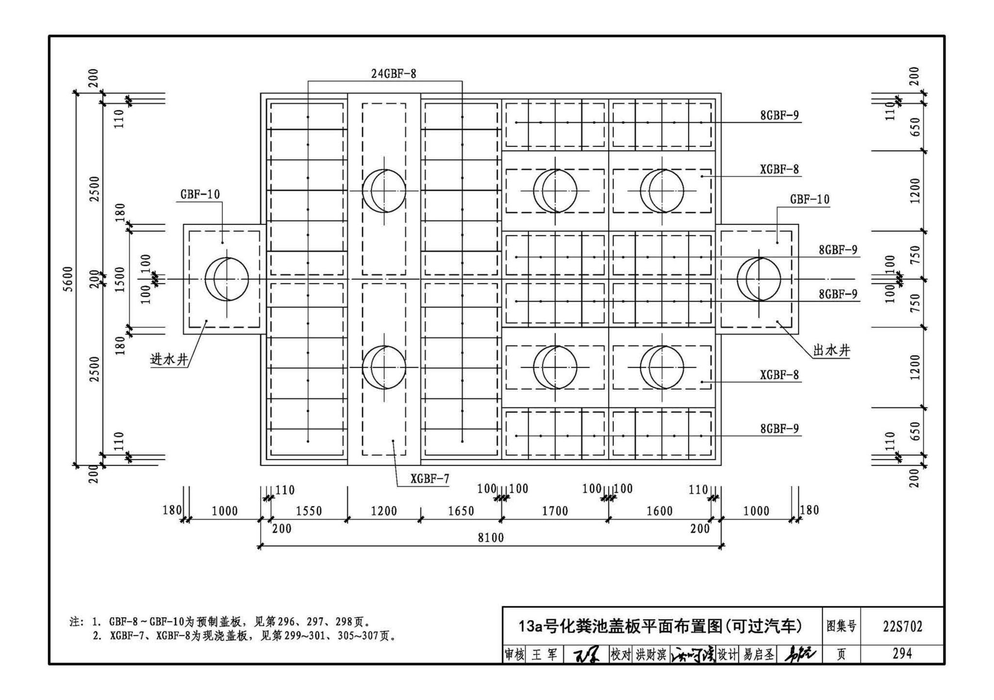 22S702--室外排水设施设计与施工——钢筋混凝土化粪池