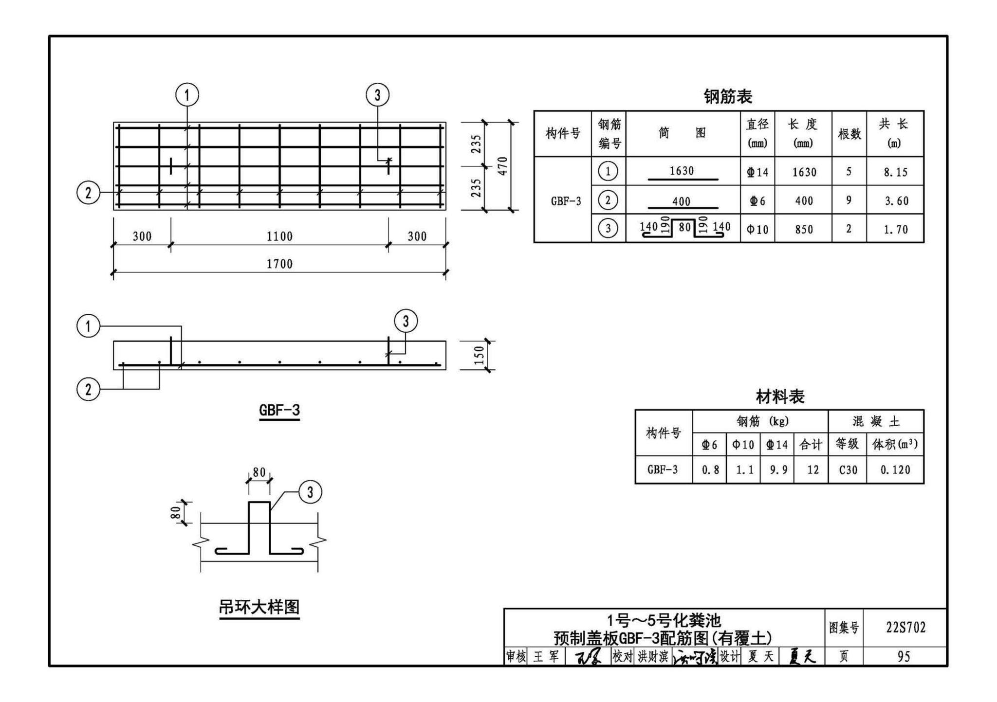 22S702--室外排水设施设计与施工——钢筋混凝土化粪池