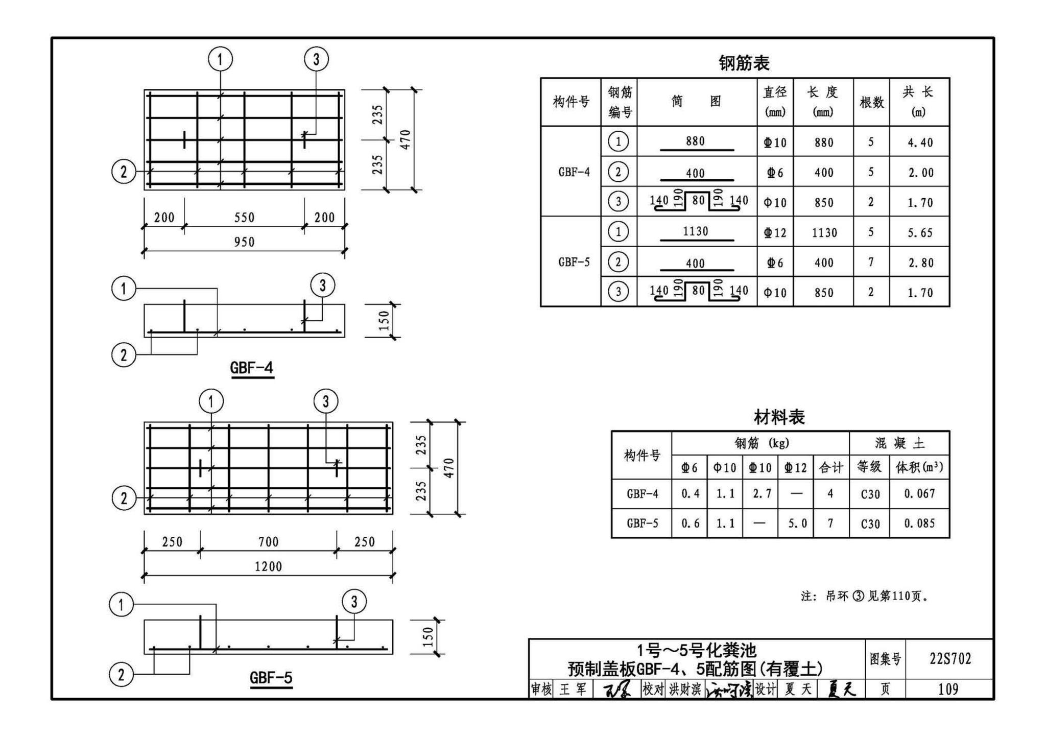 22S702--室外排水设施设计与施工——钢筋混凝土化粪池