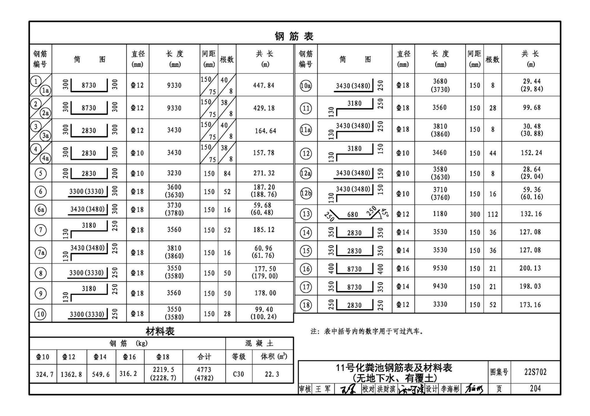 22S702--室外排水设施设计与施工——钢筋混凝土化粪池