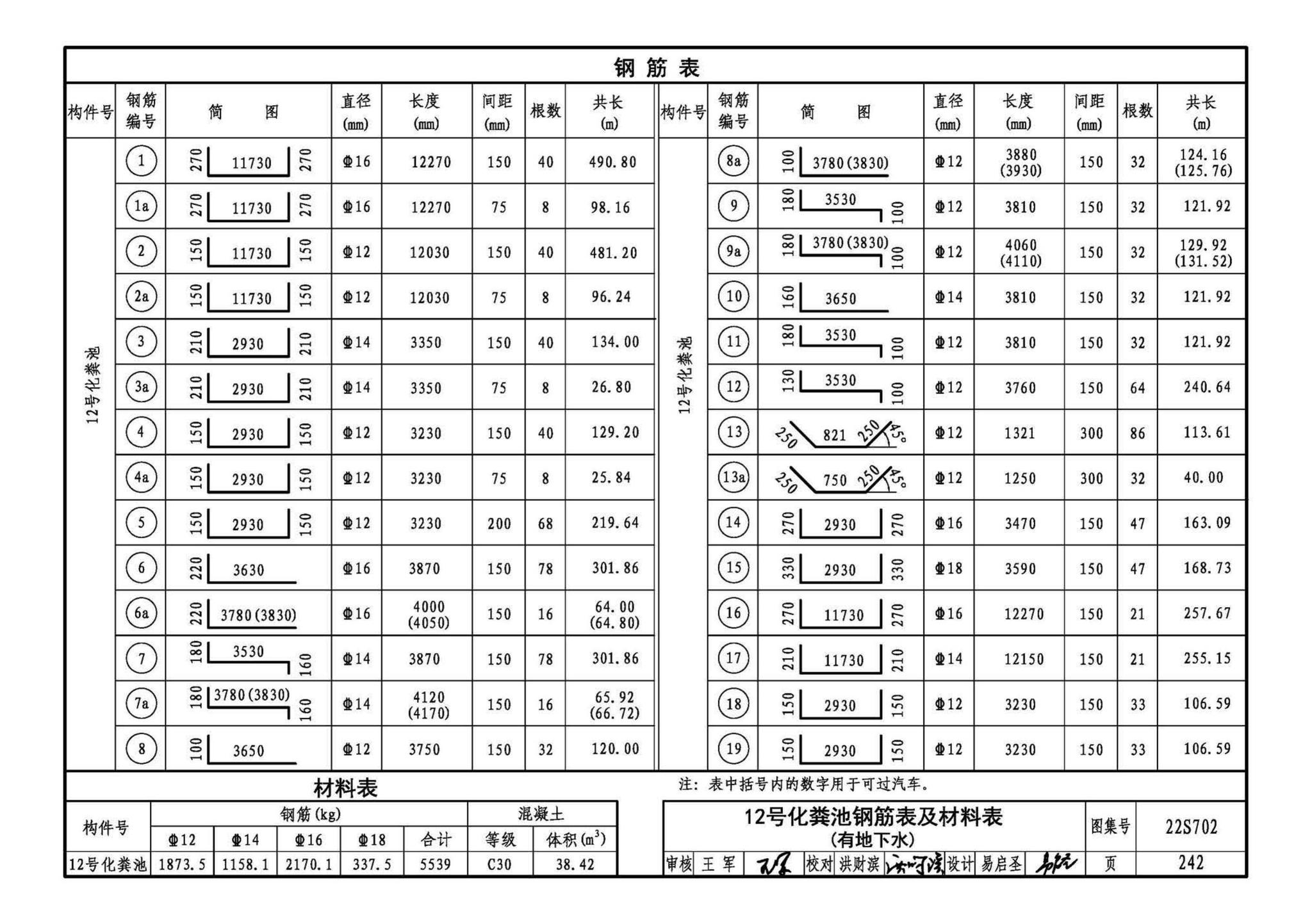 22S702--室外排水设施设计与施工——钢筋混凝土化粪池