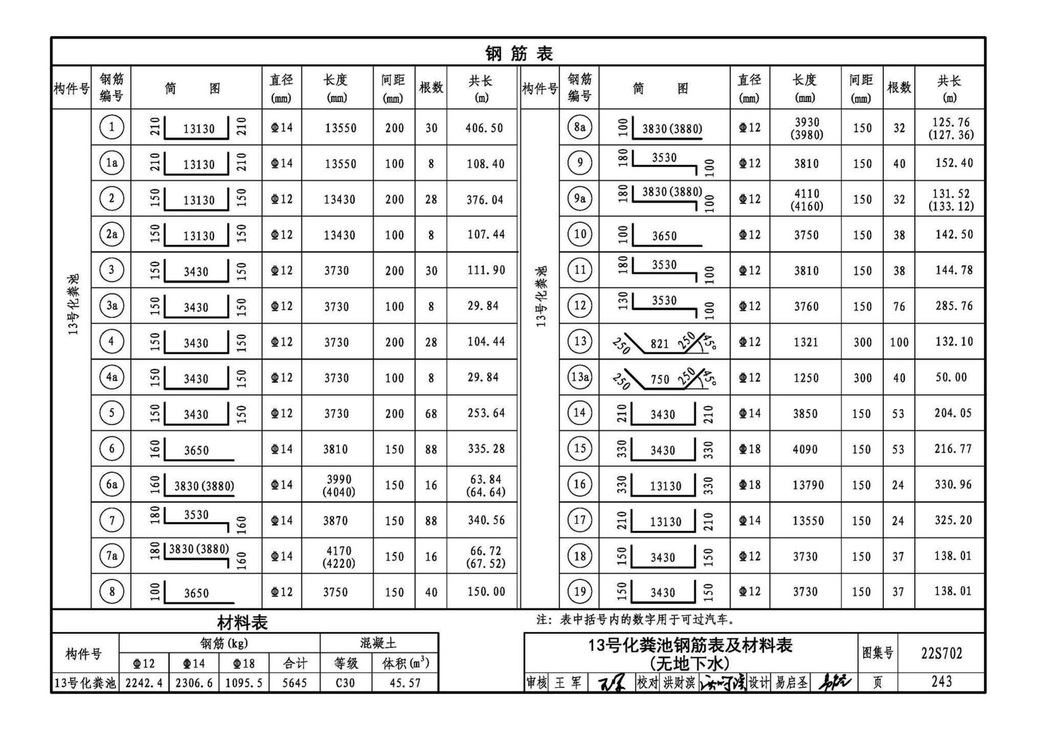 22S702--室外排水设施设计与施工——钢筋混凝土化粪池