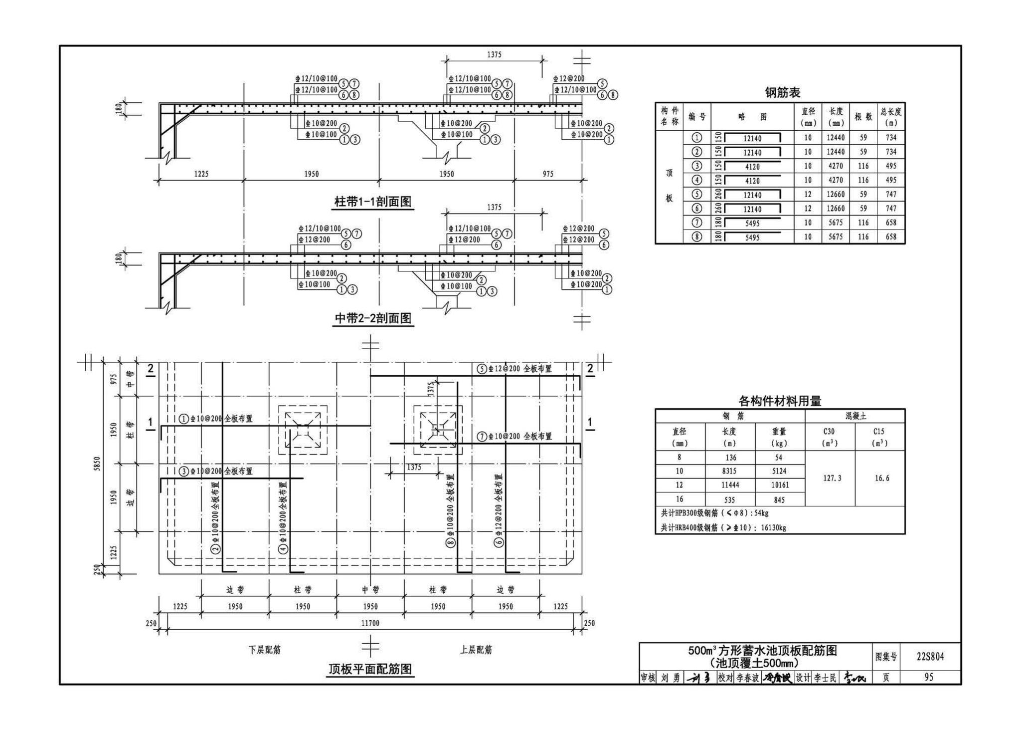 22S804--矩形钢筋混凝土蓄水池