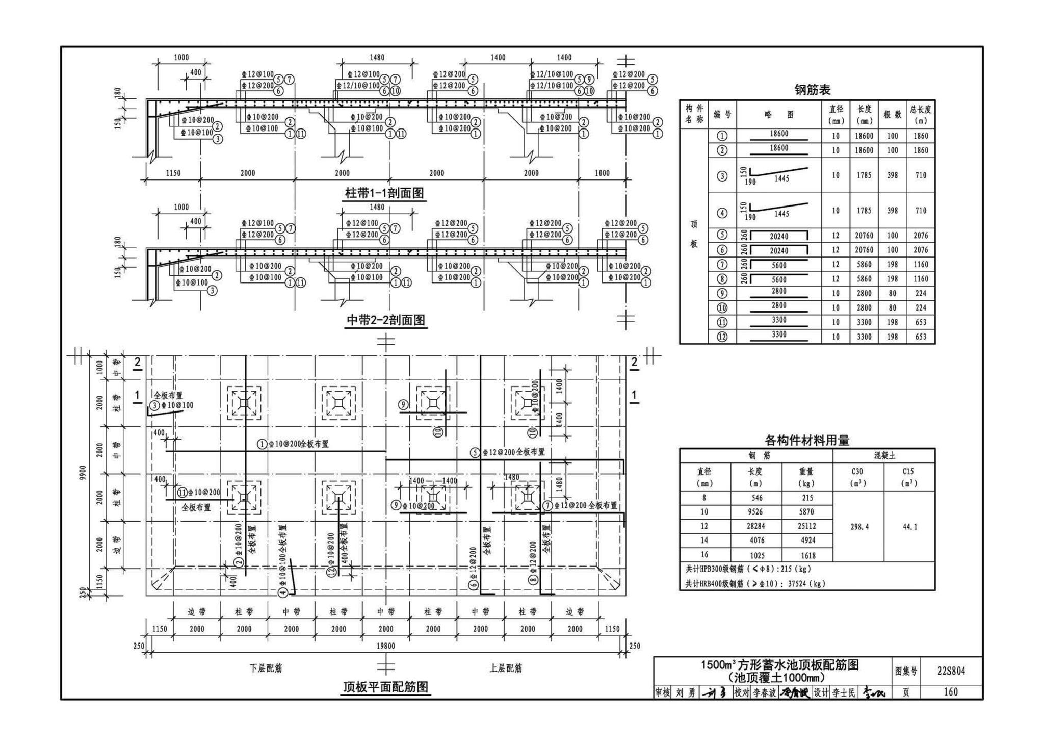 22S804--矩形钢筋混凝土蓄水池