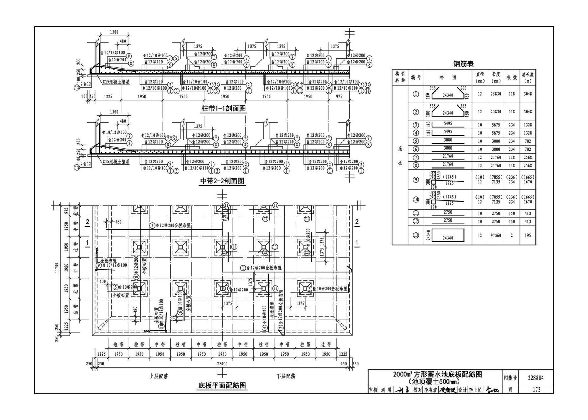 22S804--矩形钢筋混凝土蓄水池