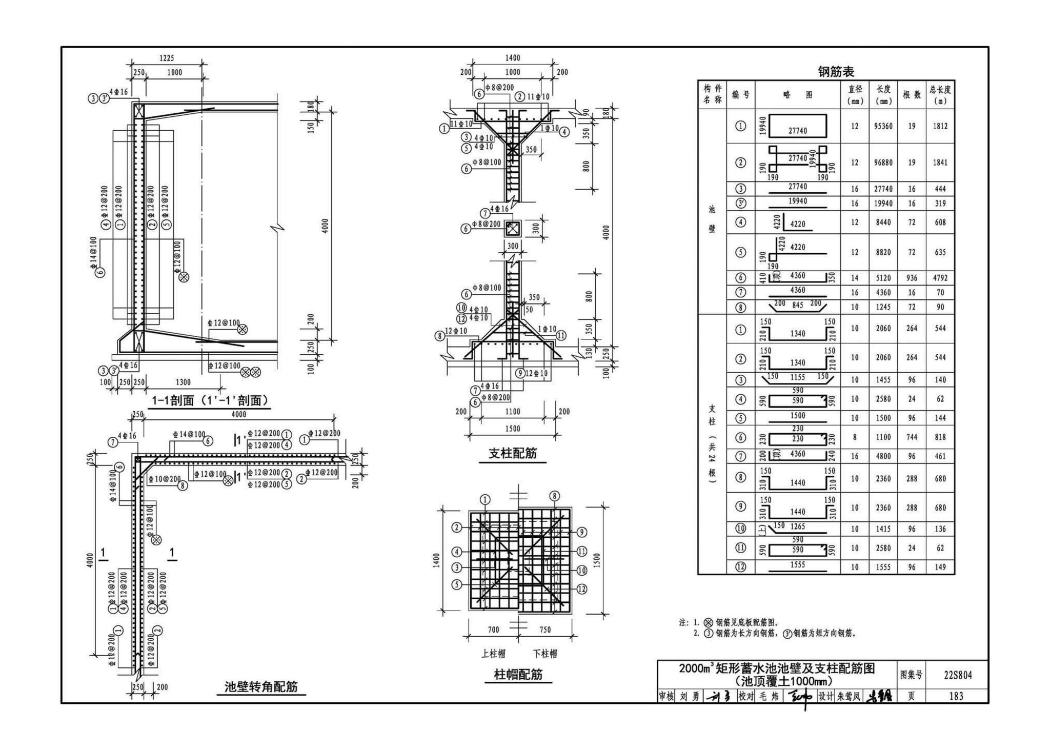 22S804--矩形钢筋混凝土蓄水池