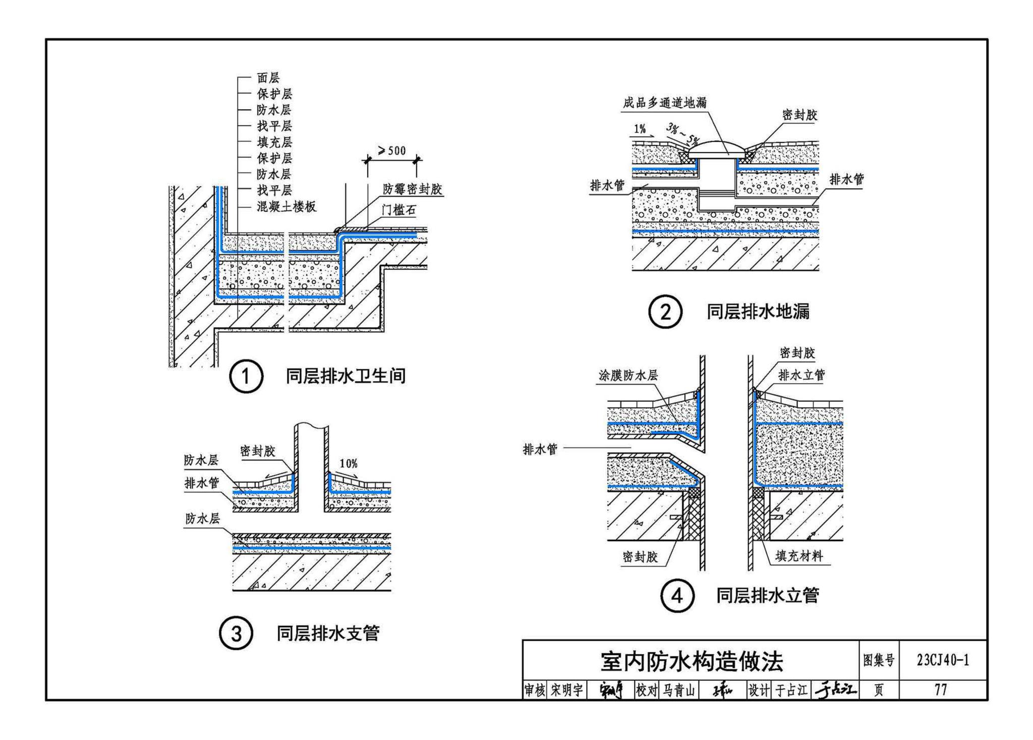 23CJ40-1--建筑防水系统构造（一）参考图集