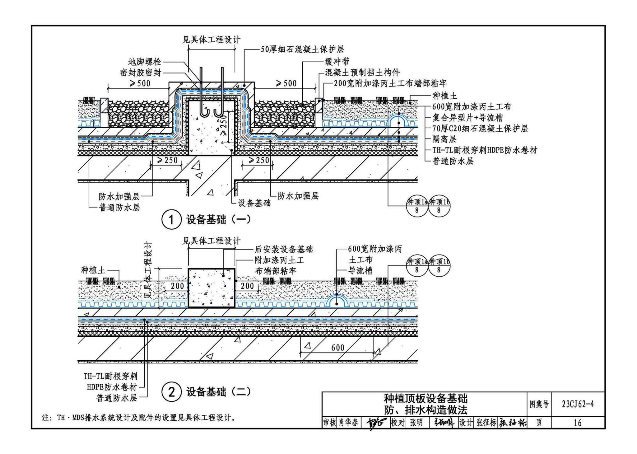 23CJ62-4--塑料防护排（蓄）水板建筑构造（四）——TH • MDS防、排水系统