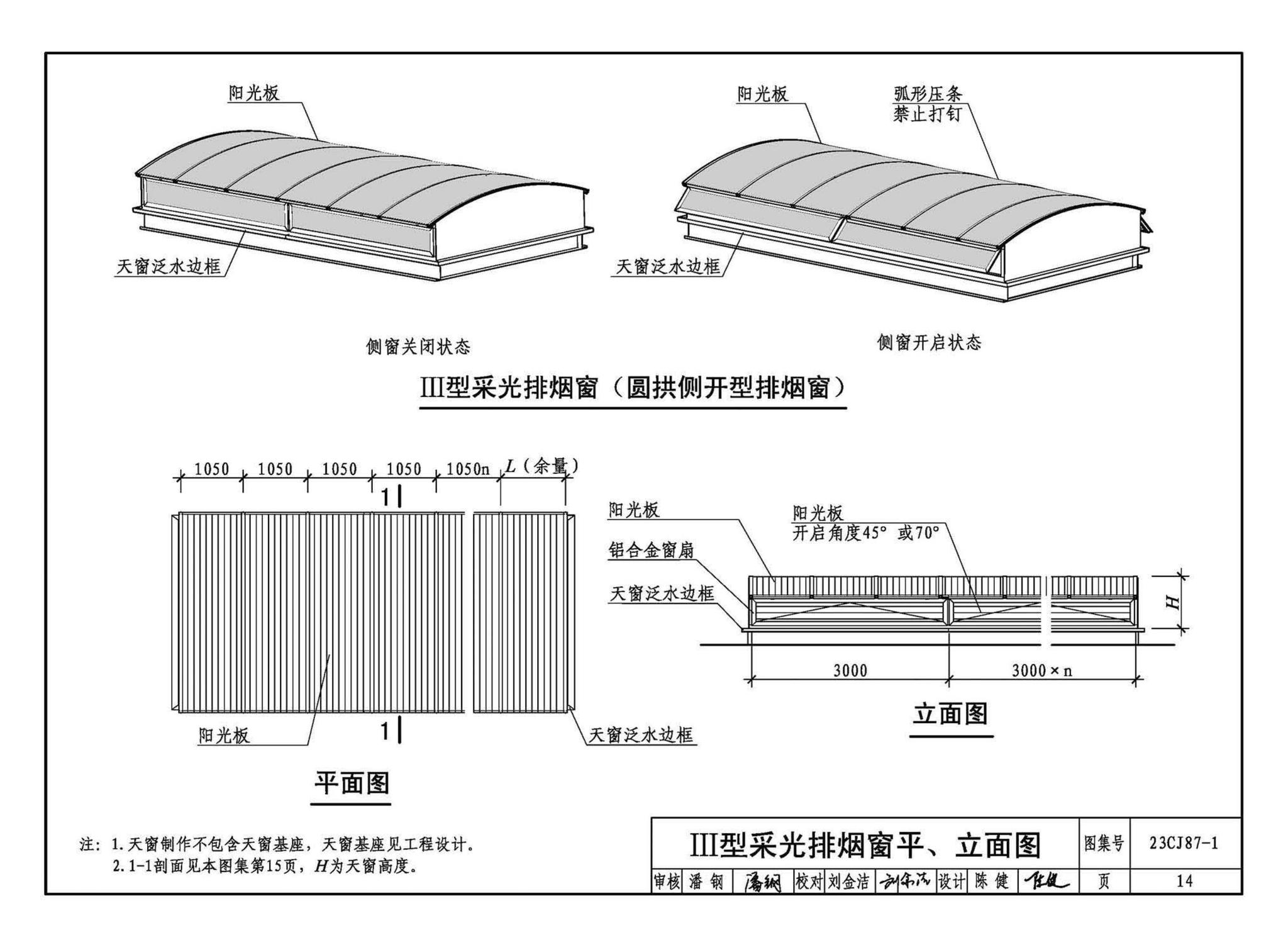 23CJ87-1--采光、通风、消防排烟天窗（一）
