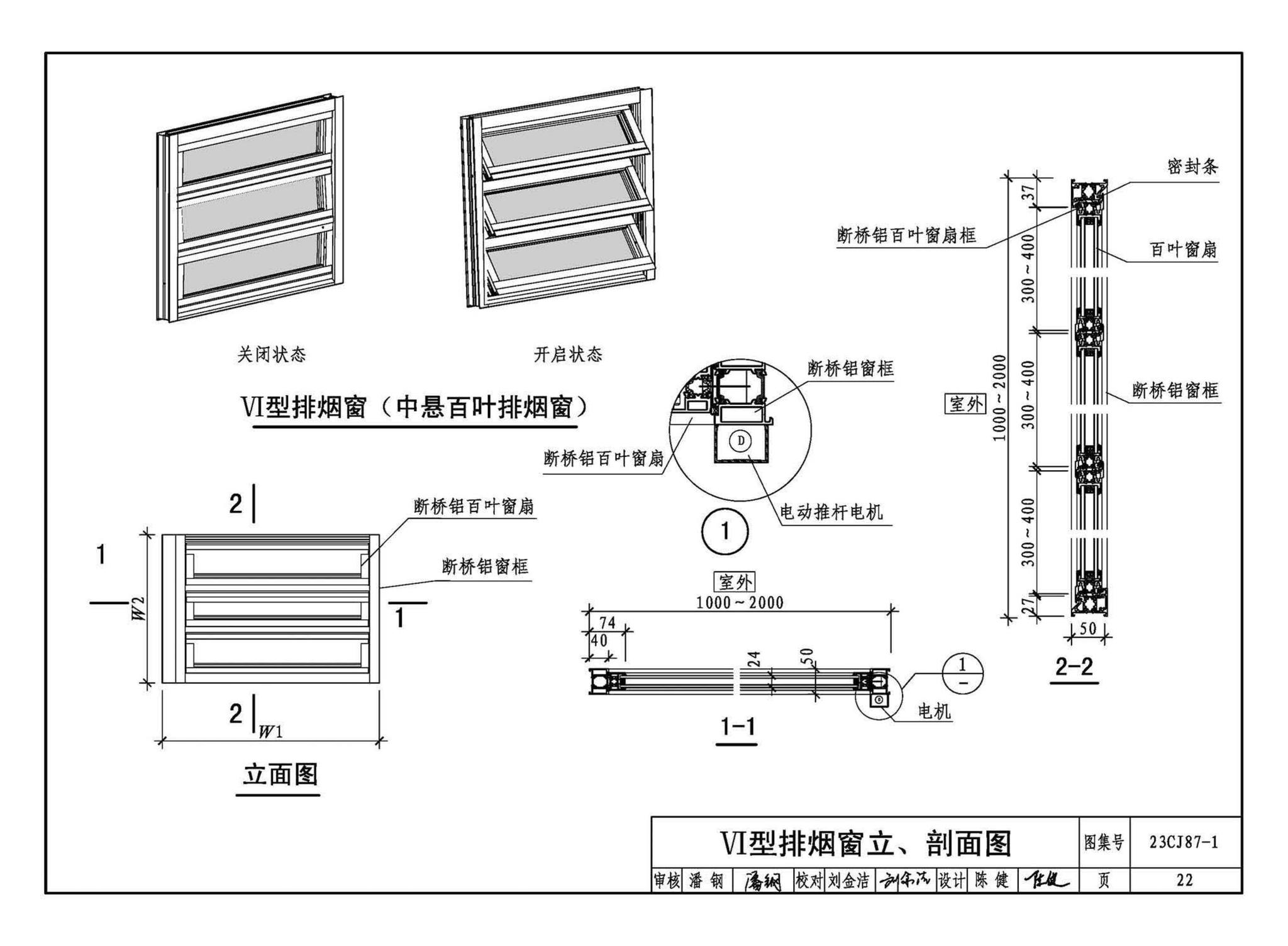 23CJ87-1--采光、通风、消防排烟天窗（一）