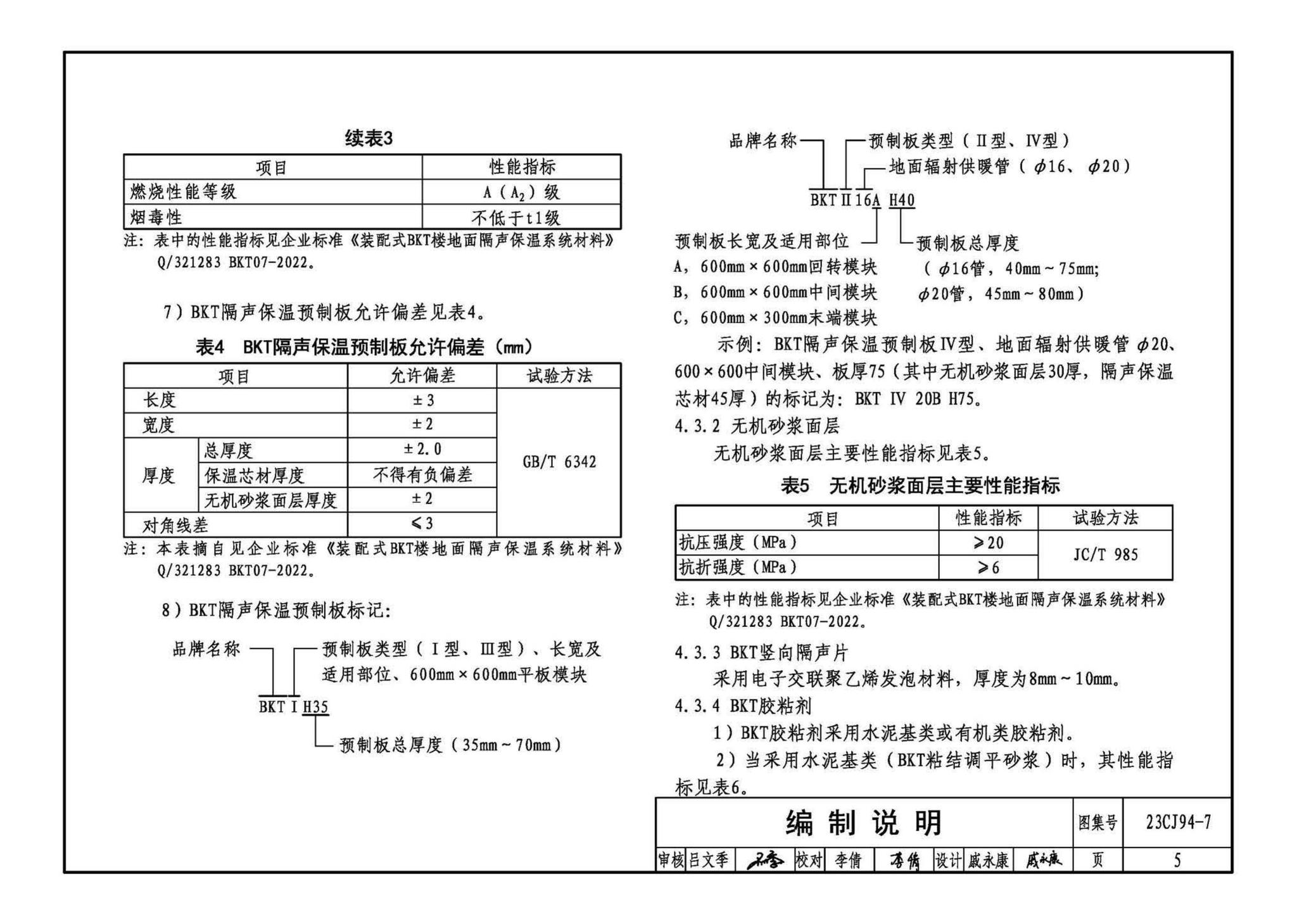 23CJ94-7--隔声保温浮筑楼面系统构造——BKT装配式隔声保温浮筑楼面系统