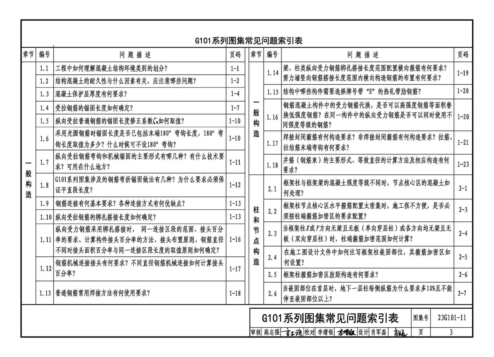 23G101-11--G101系列图集常见问题答疑图解