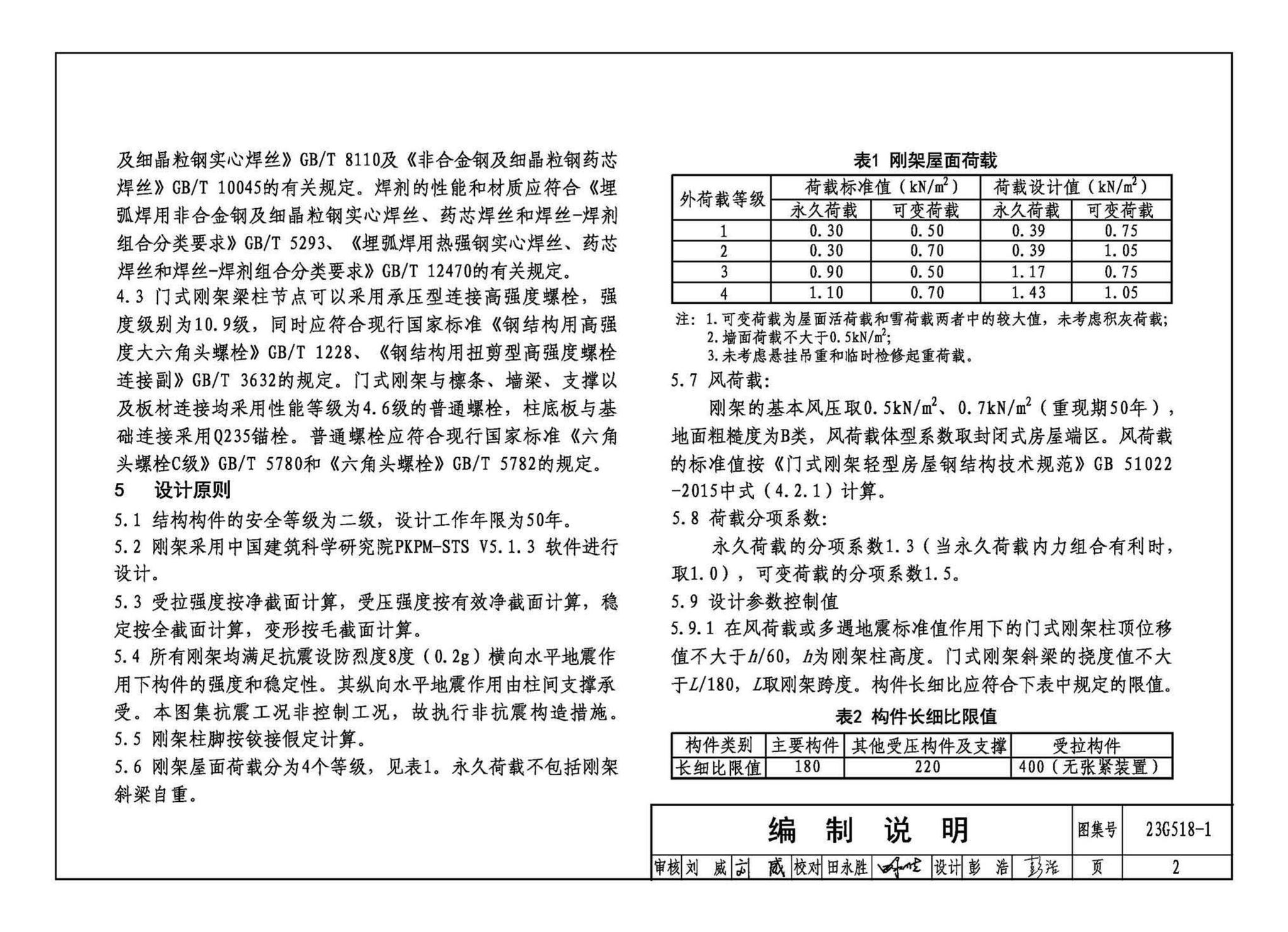 23G518-1--门式刚架轻型房屋钢结构（无吊车）