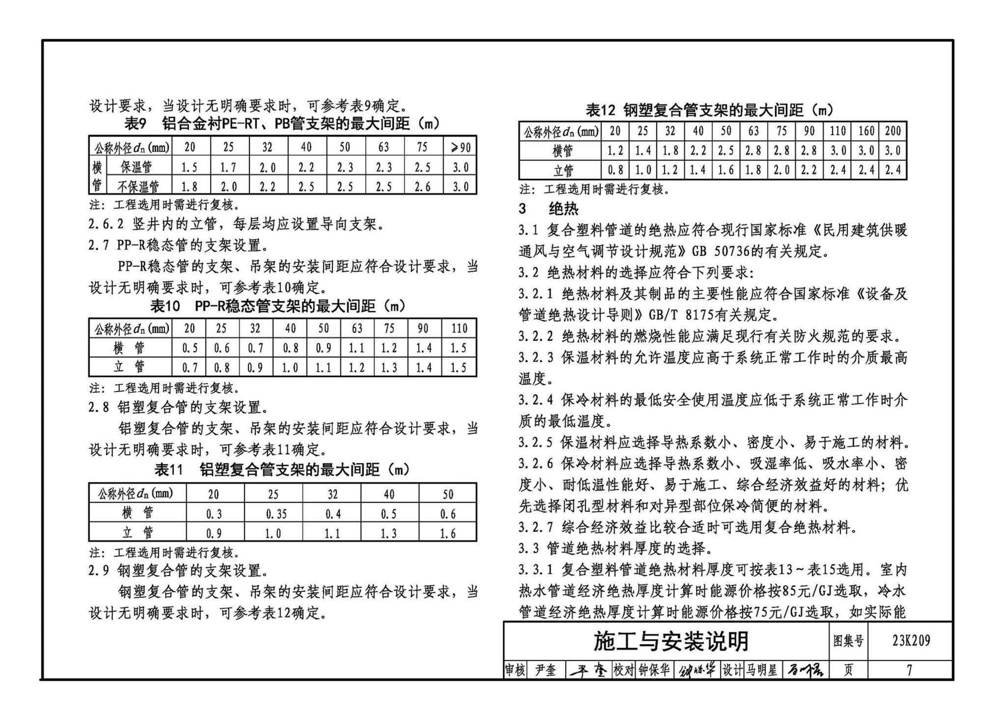 23K209--供暖空调用复合塑料管选用与安装