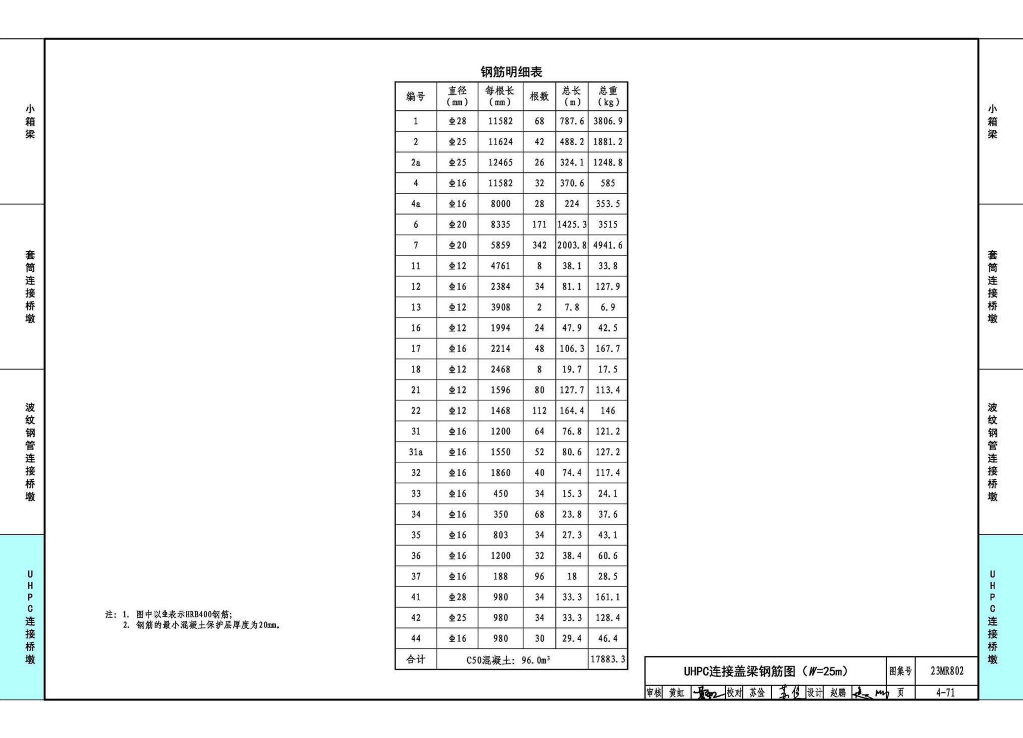 23MR802--装配式桥梁设计与施工--小箱梁及桥墩