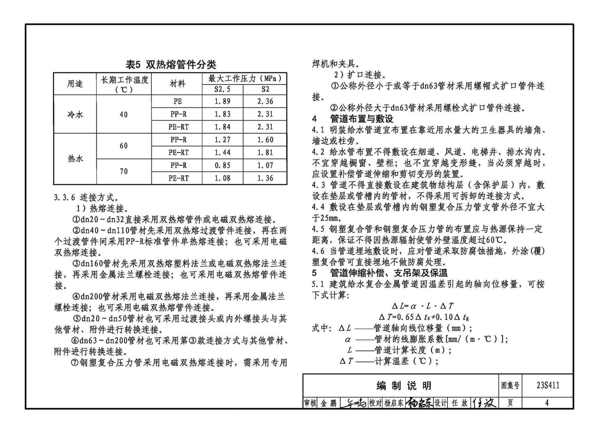 23S411--建筑给水复合金属管道安装