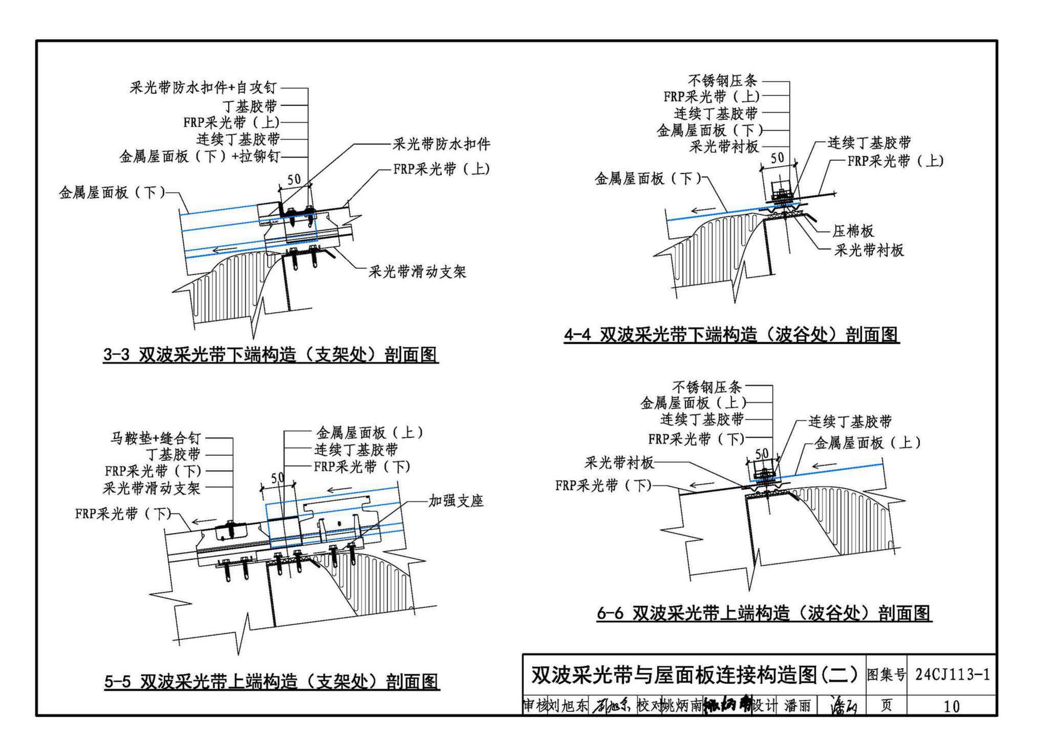 24CJ113-1--金属板建筑构造（一）-360°夹胶直立锁缝金属屋面系统