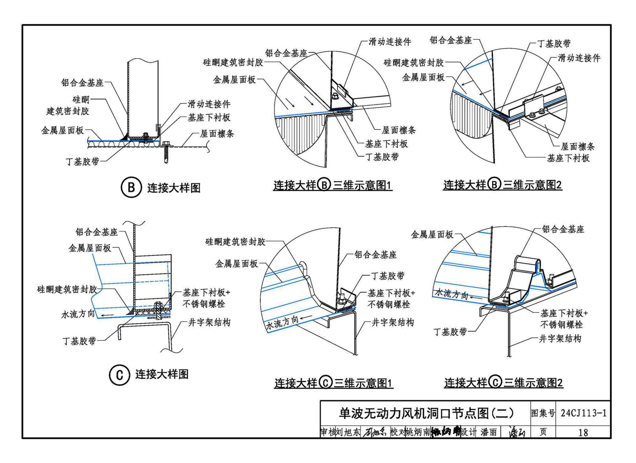 24CJ113-1--金属板建筑构造（一）-360°夹胶直立锁缝金属屋面系统