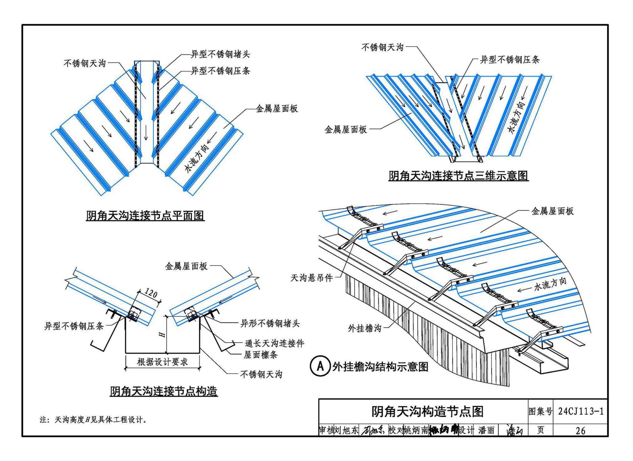 24CJ113-1--金属板建筑构造（一）-360°夹胶直立锁缝金属屋面系统