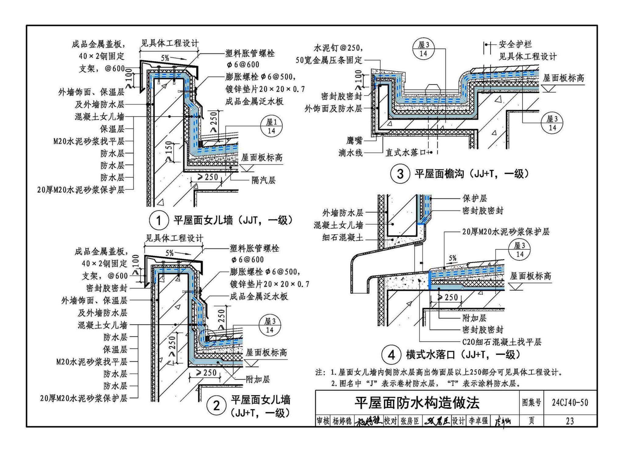 24CJ40-50--建筑防水系统构造（五十）