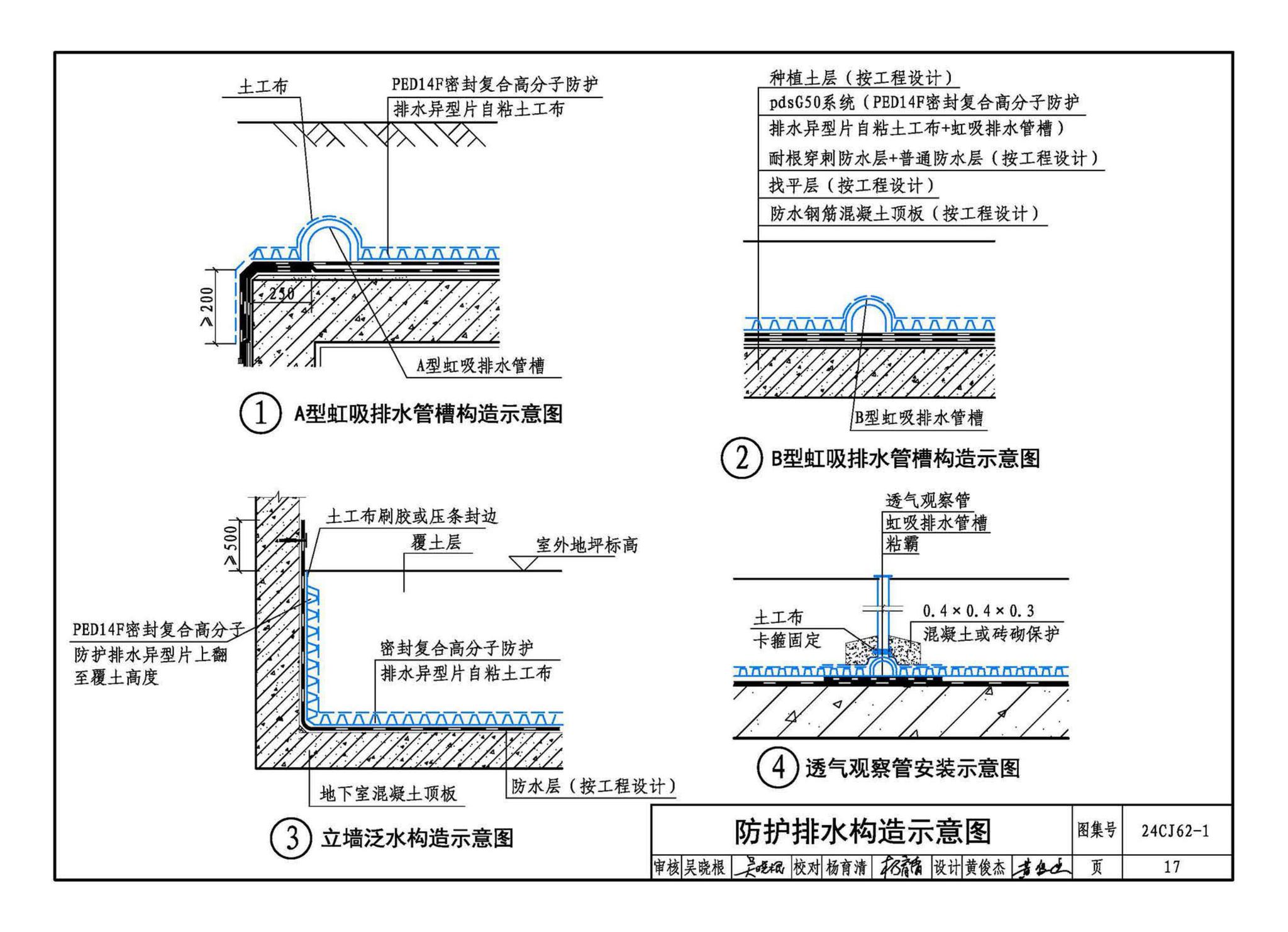 24CJ62-1--种植顶板防护排水系统构造——pdsG50防排水集成系统