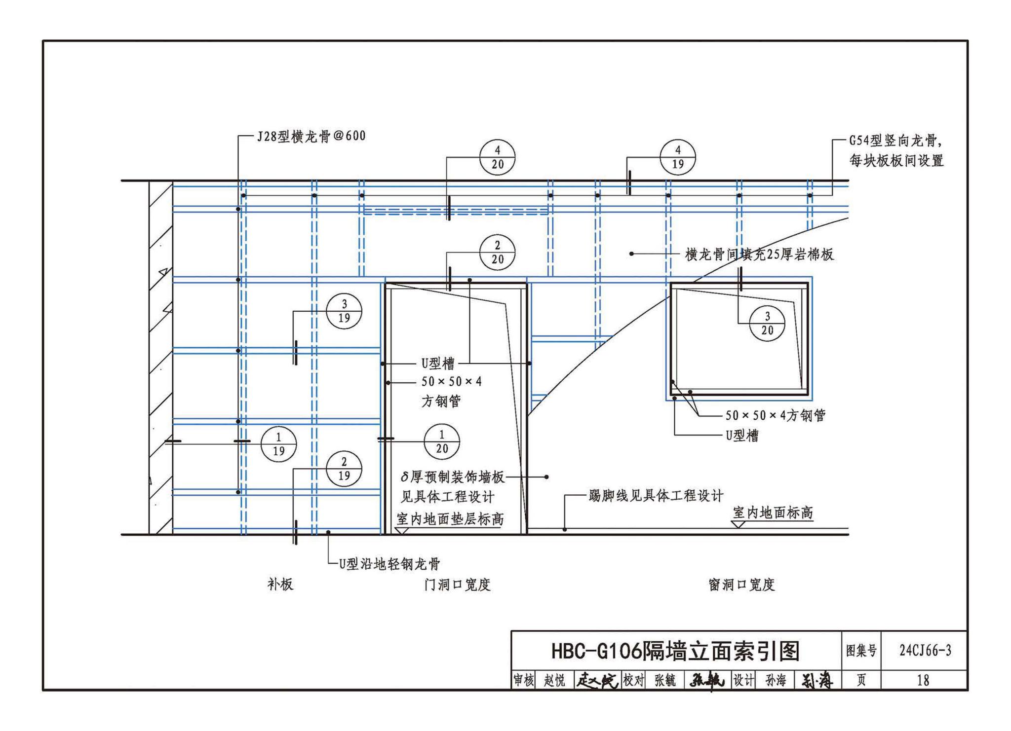 24CJ66-3--轻质内隔墙板建筑构造——HBC装配式（建筑装饰一体化）隔墙系统