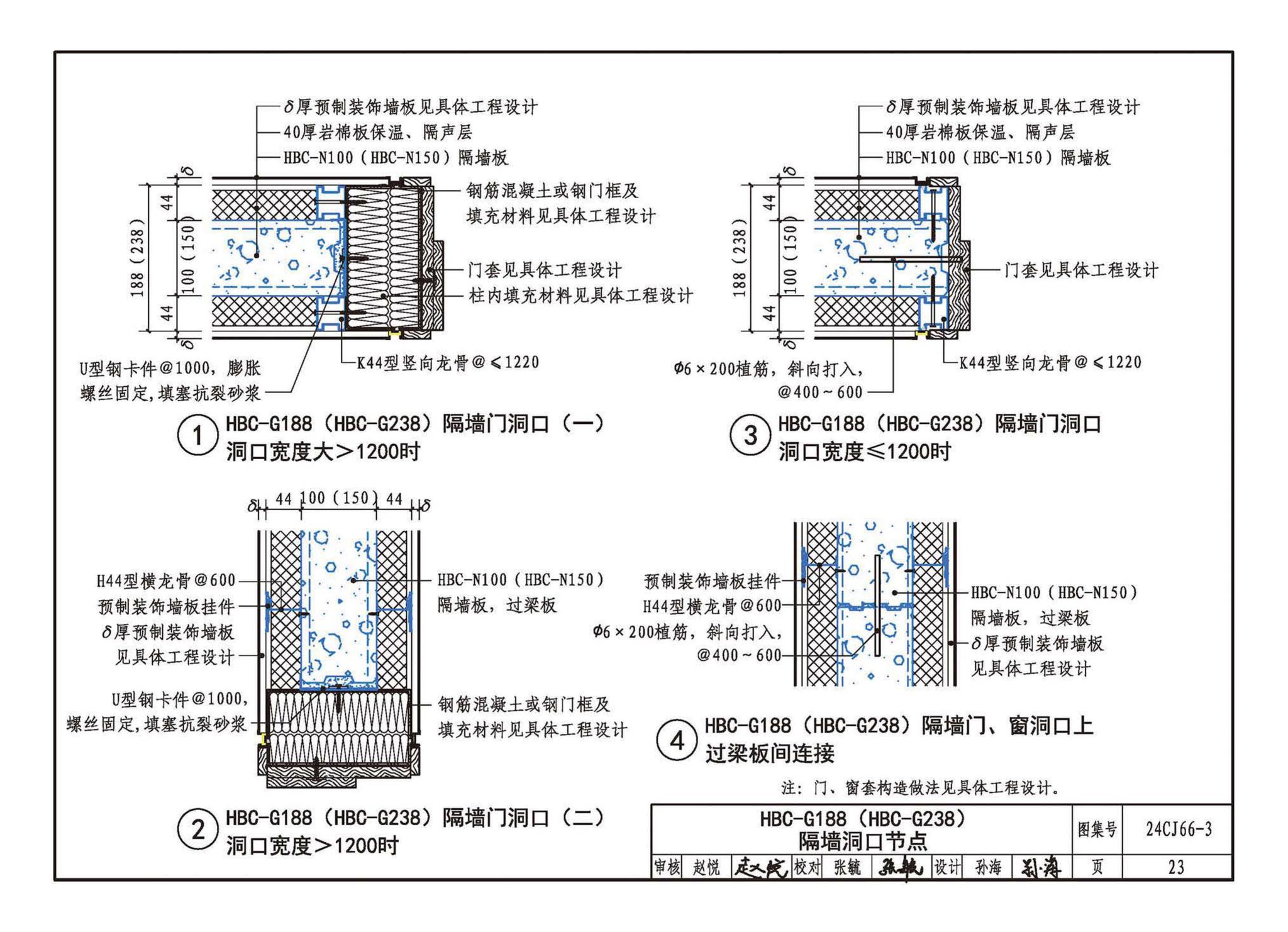 24CJ66-3--轻质内隔墙板建筑构造——HBC装配式（建筑装饰一体化）隔墙系统