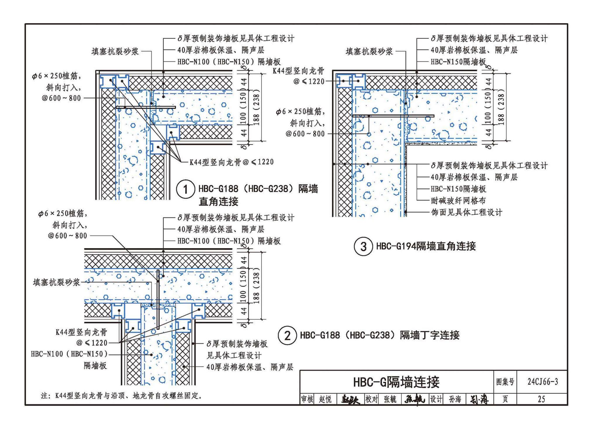 24CJ66-3--轻质内隔墙板建筑构造——HBC装配式（建筑装饰一体化）隔墙系统