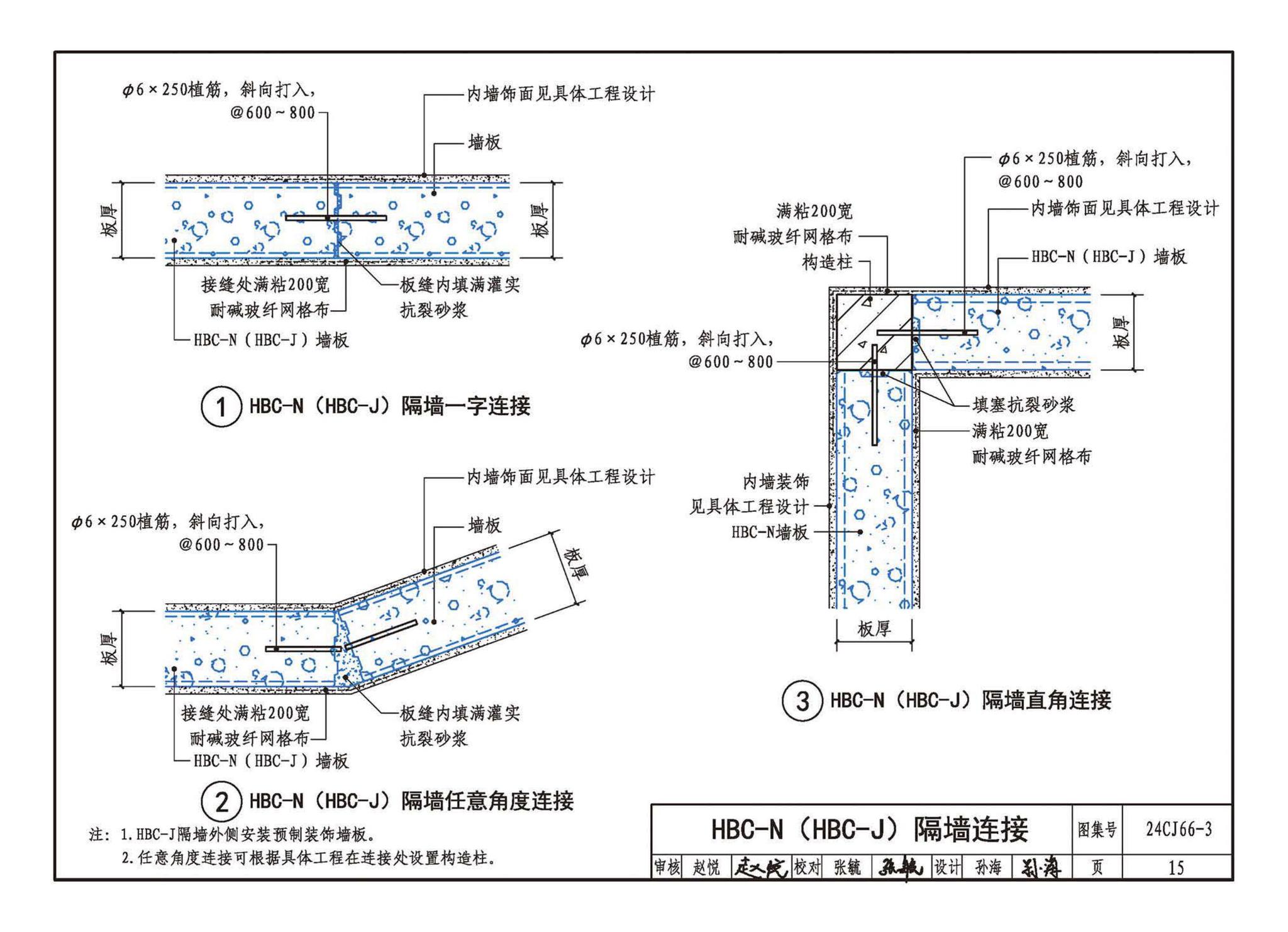 24CJ66-3--轻质内隔墙板建筑构造——HBC装配式（建筑装饰一体化）隔墙系统