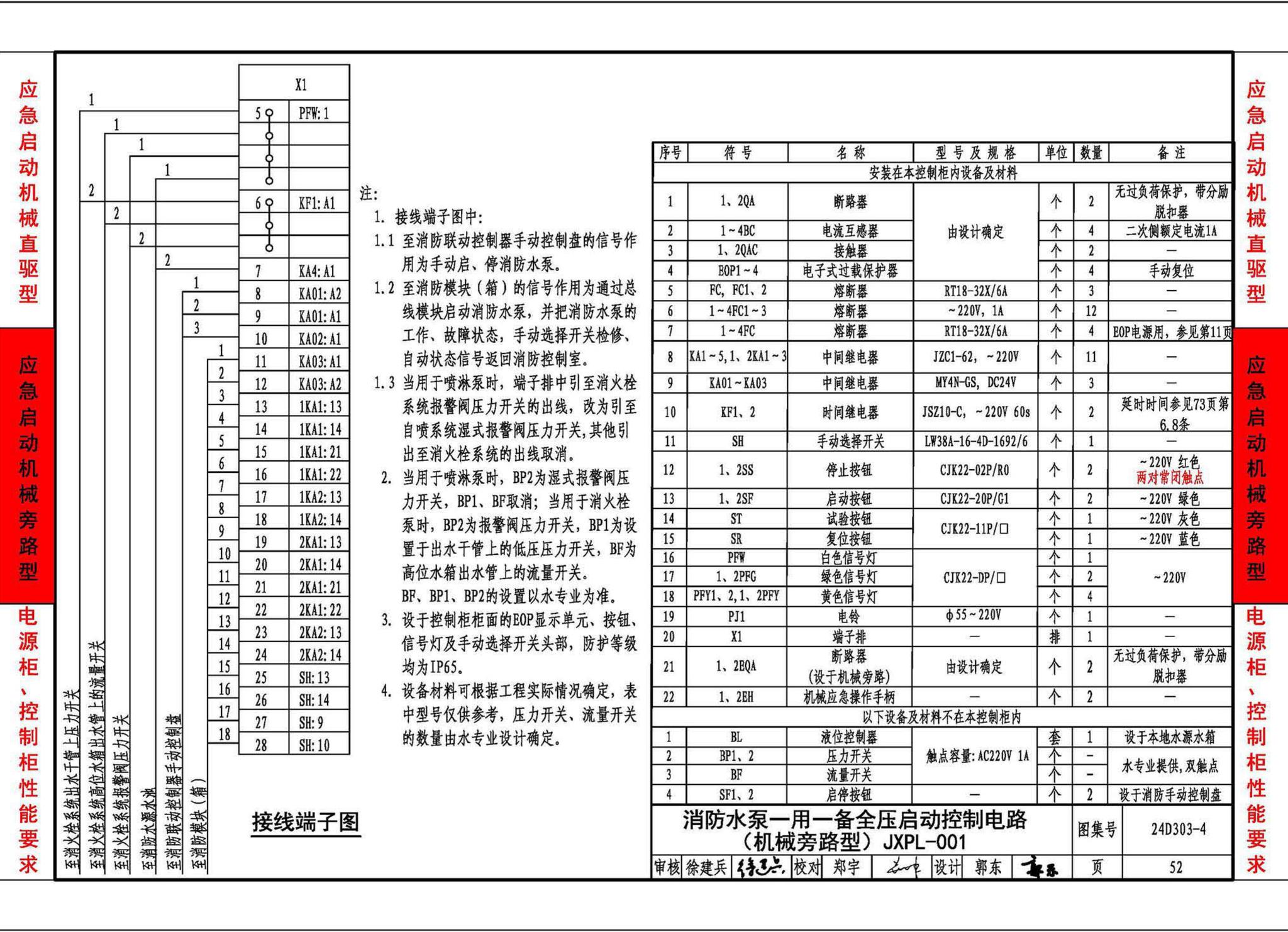 24D303-4--消防水泵机械应急启泵控制