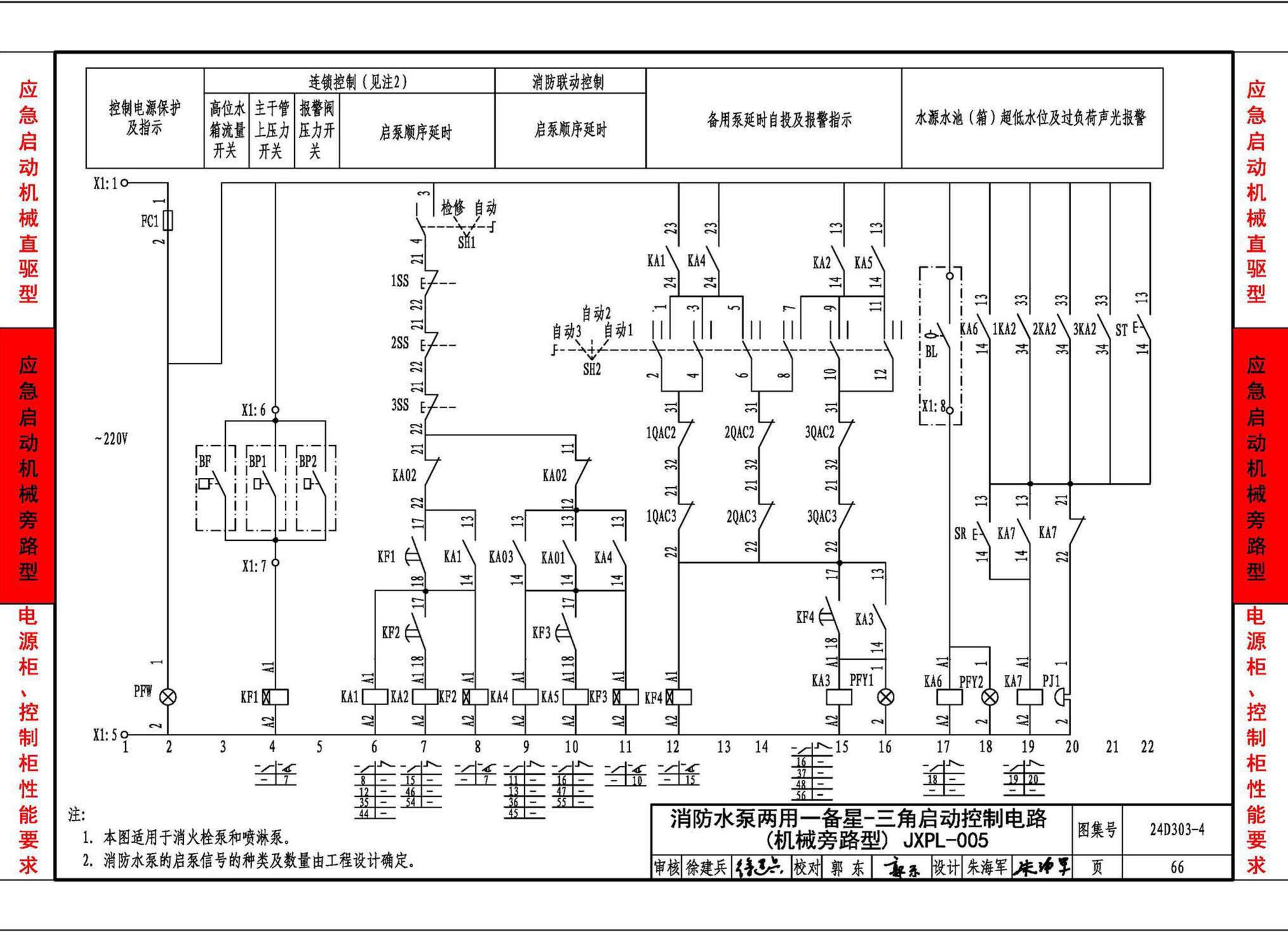 24D303-4--消防水泵机械应急启泵控制