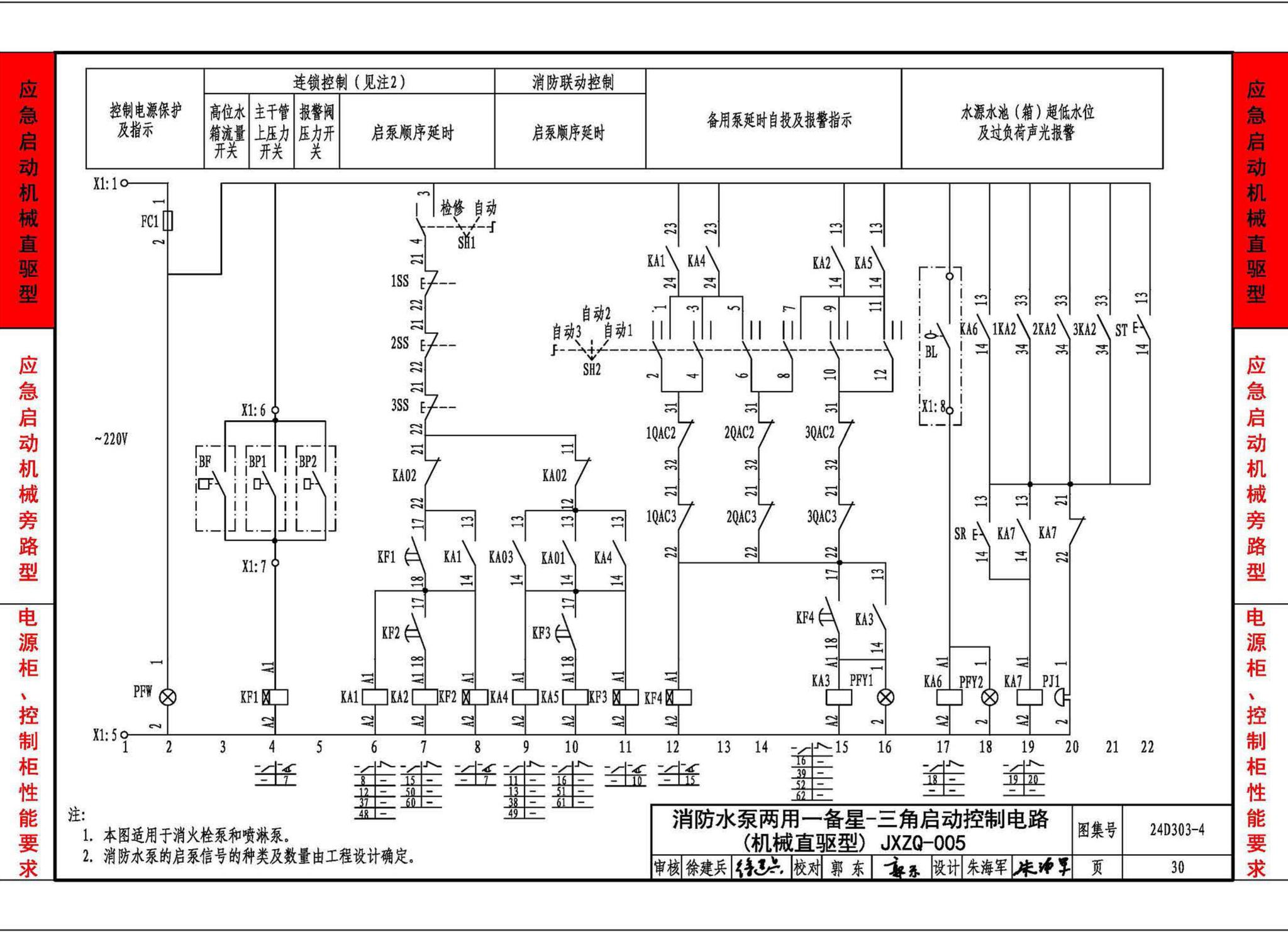 24D303-4--消防水泵机械应急启泵控制