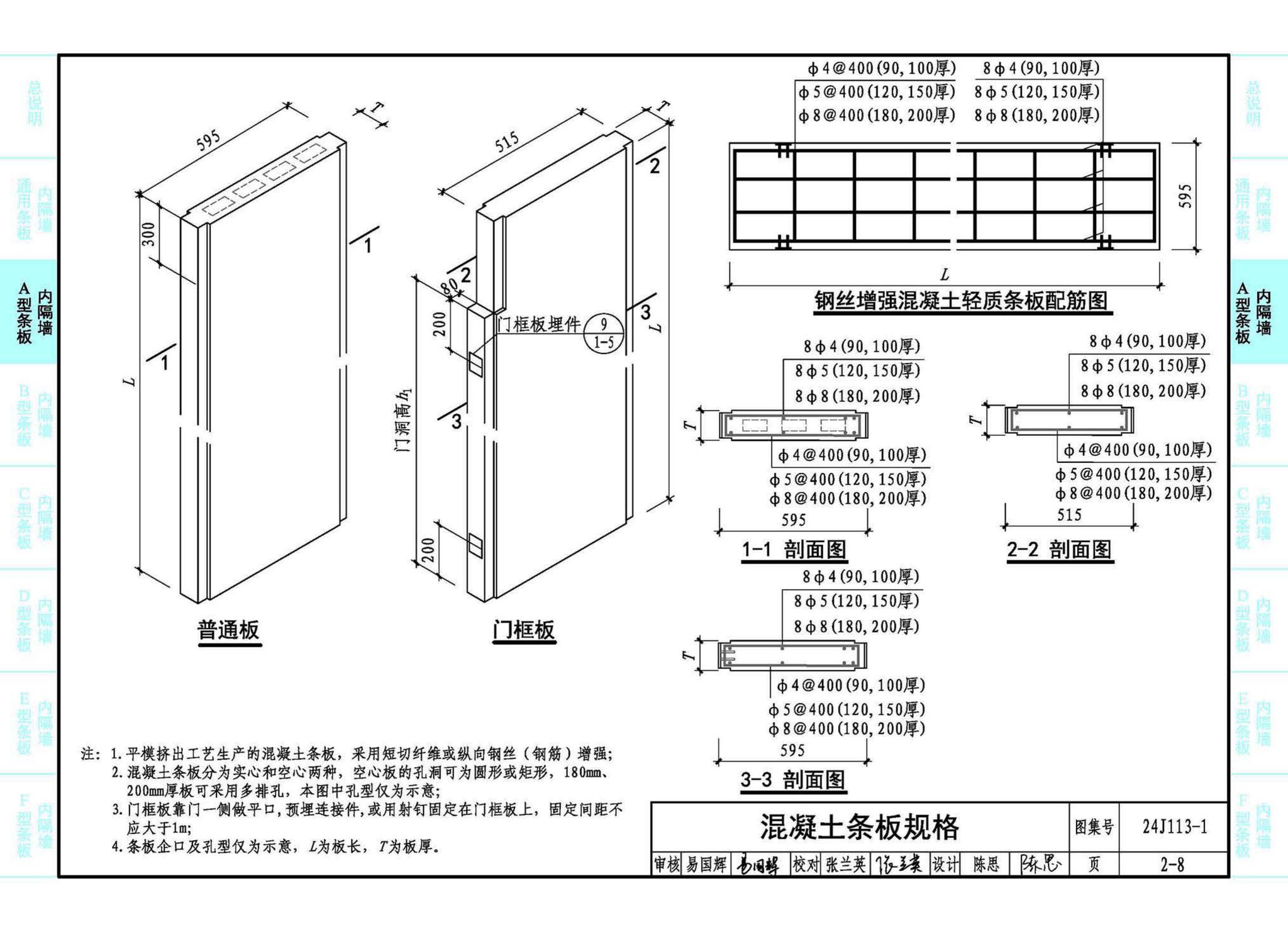 24J113-1--内隔墙—轻质条板（一）