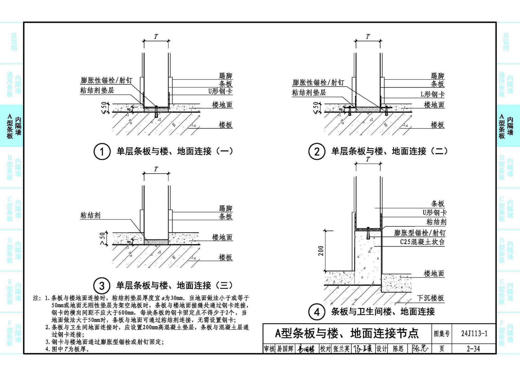 24J113-1--内隔墙—轻质条板（一）