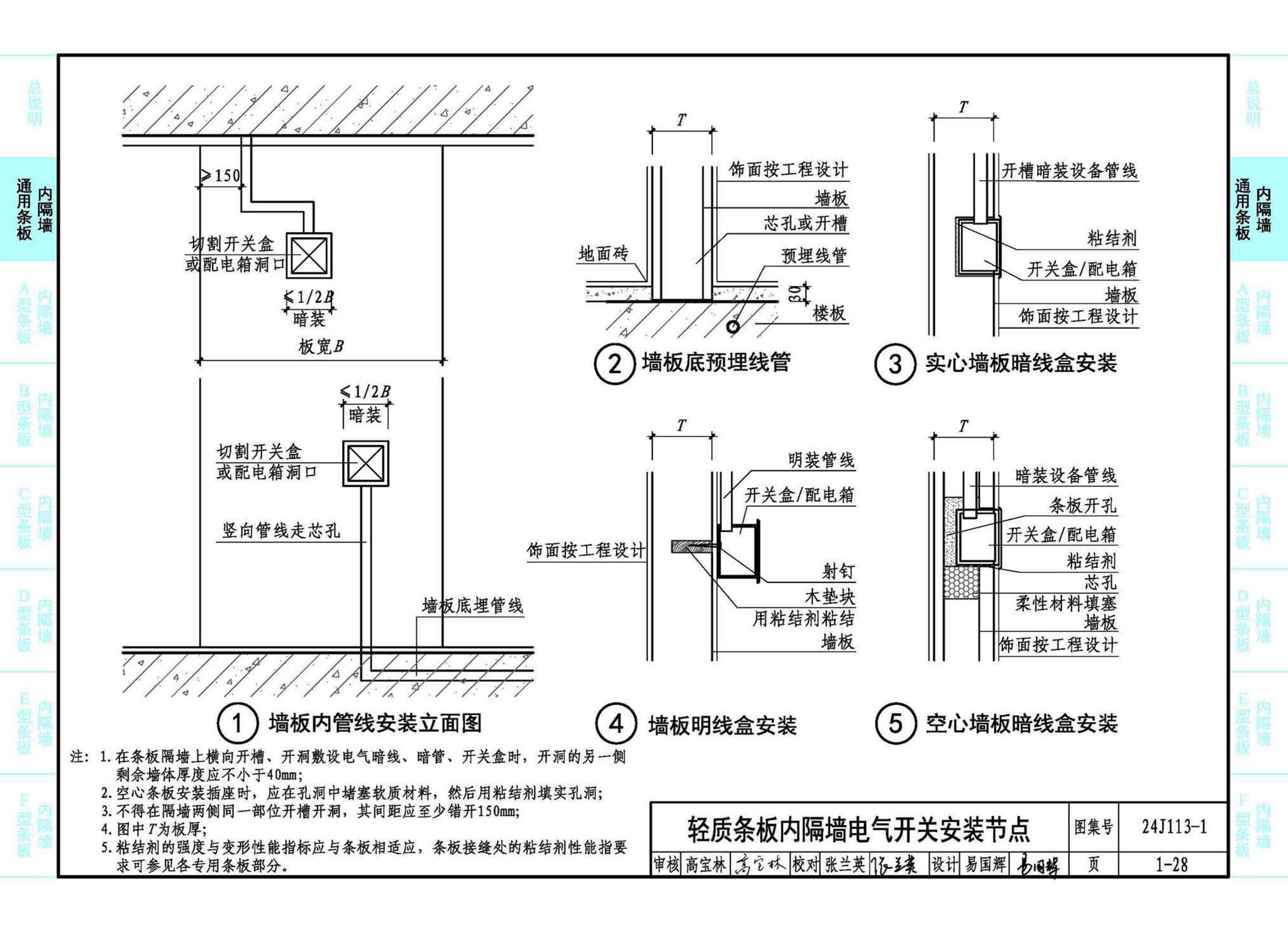 24J113-1--内隔墙—轻质条板（一）