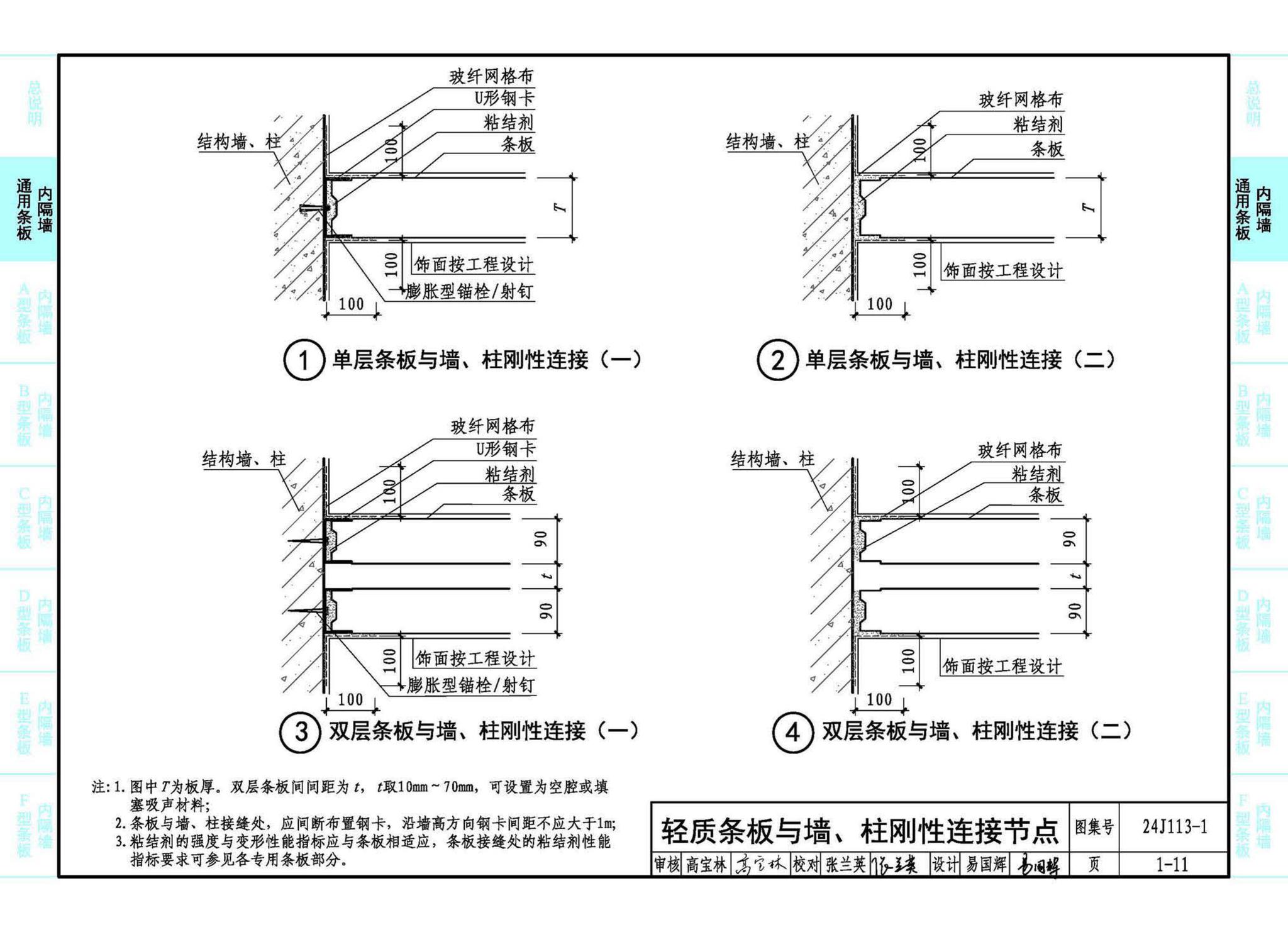 24J113-1--内隔墙—轻质条板（一）