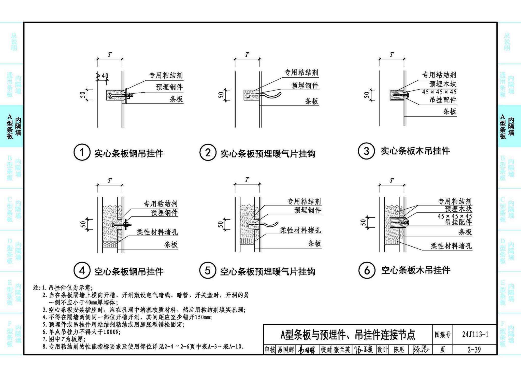 24J113-1--内隔墙—轻质条板（一）