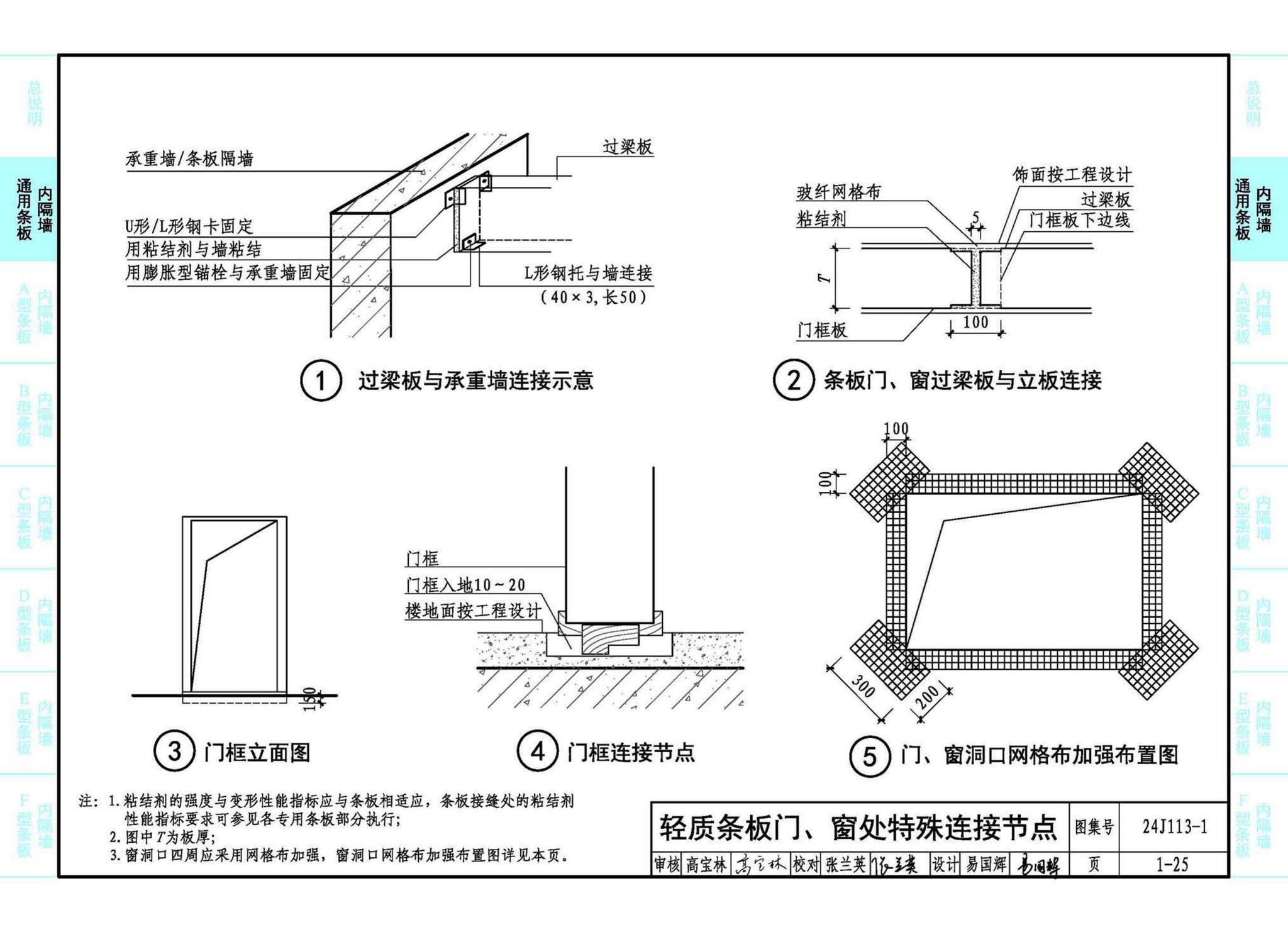 24J113-1--内隔墙—轻质条板（一）