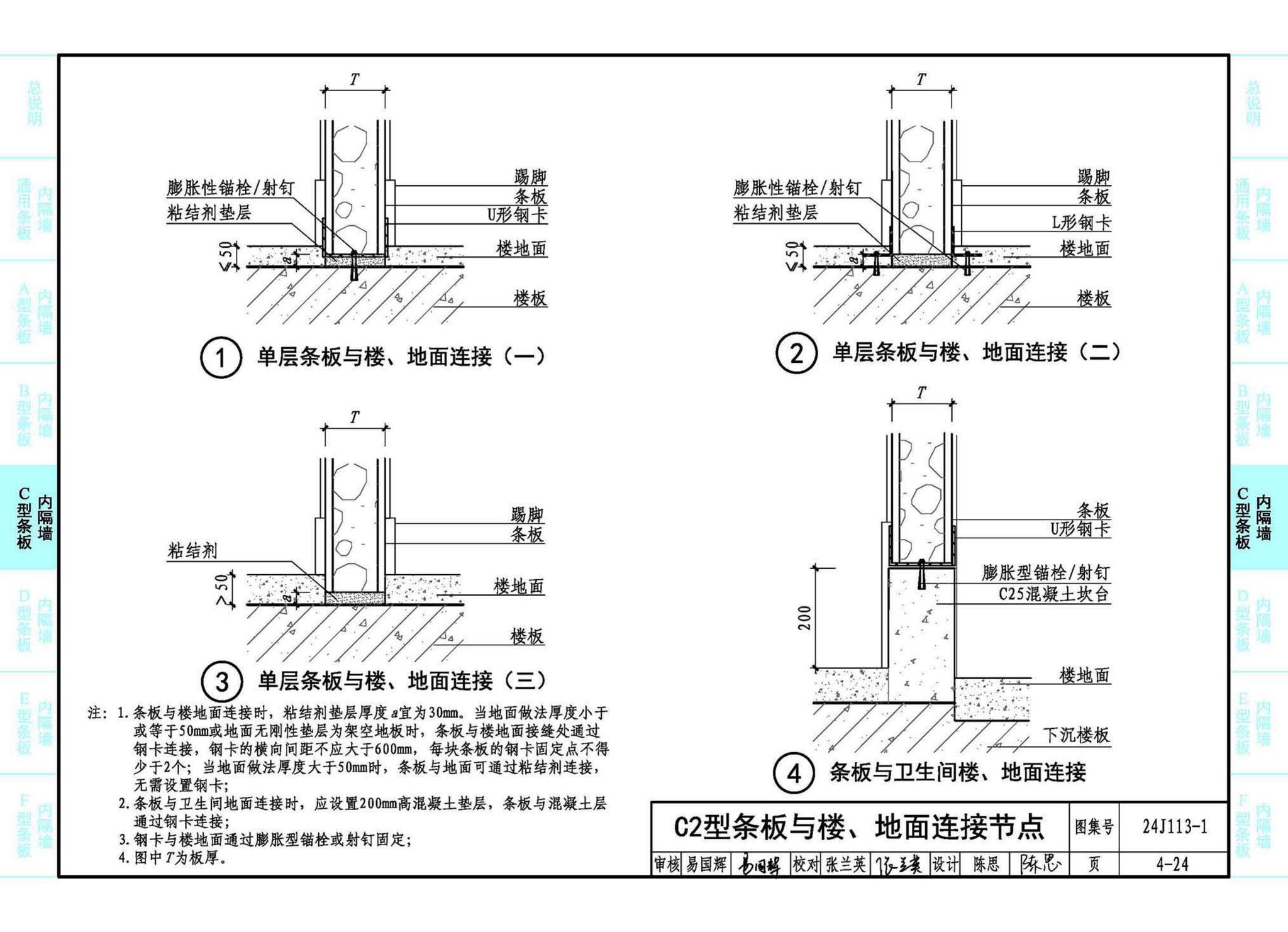 24J113-1--内隔墙—轻质条板（一）