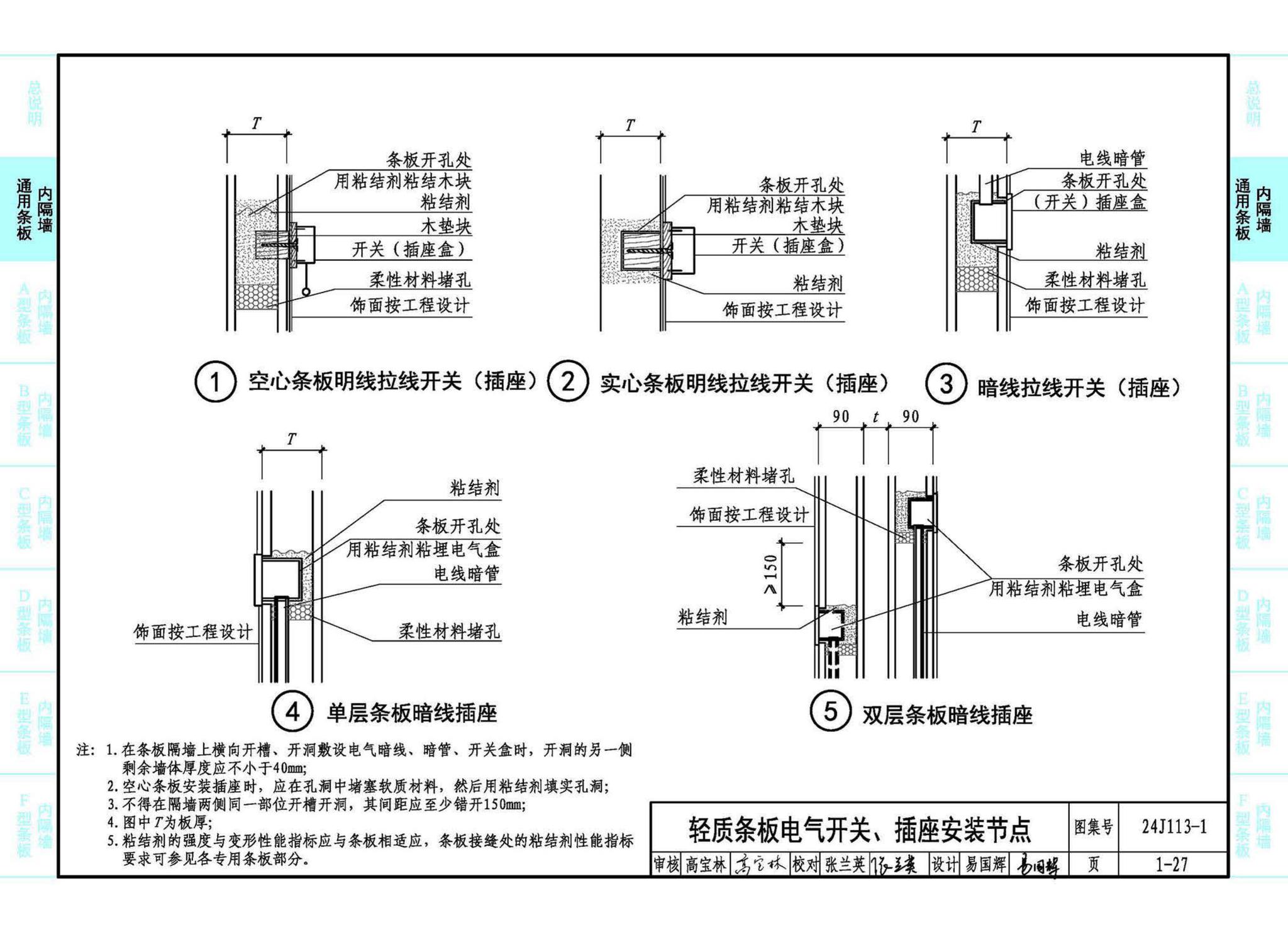 24J113-1--内隔墙—轻质条板（一）