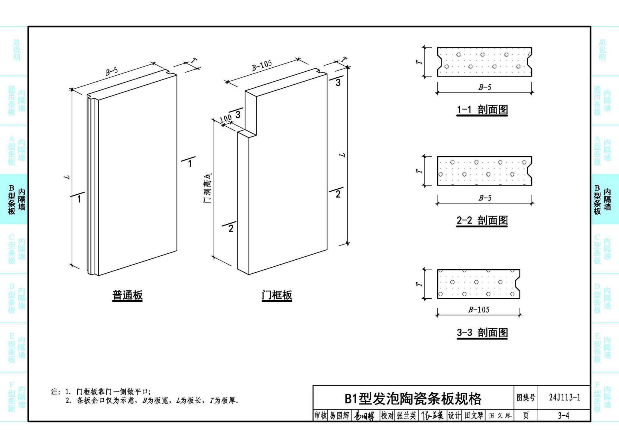 24J113-1--内隔墙—轻质条板（一）