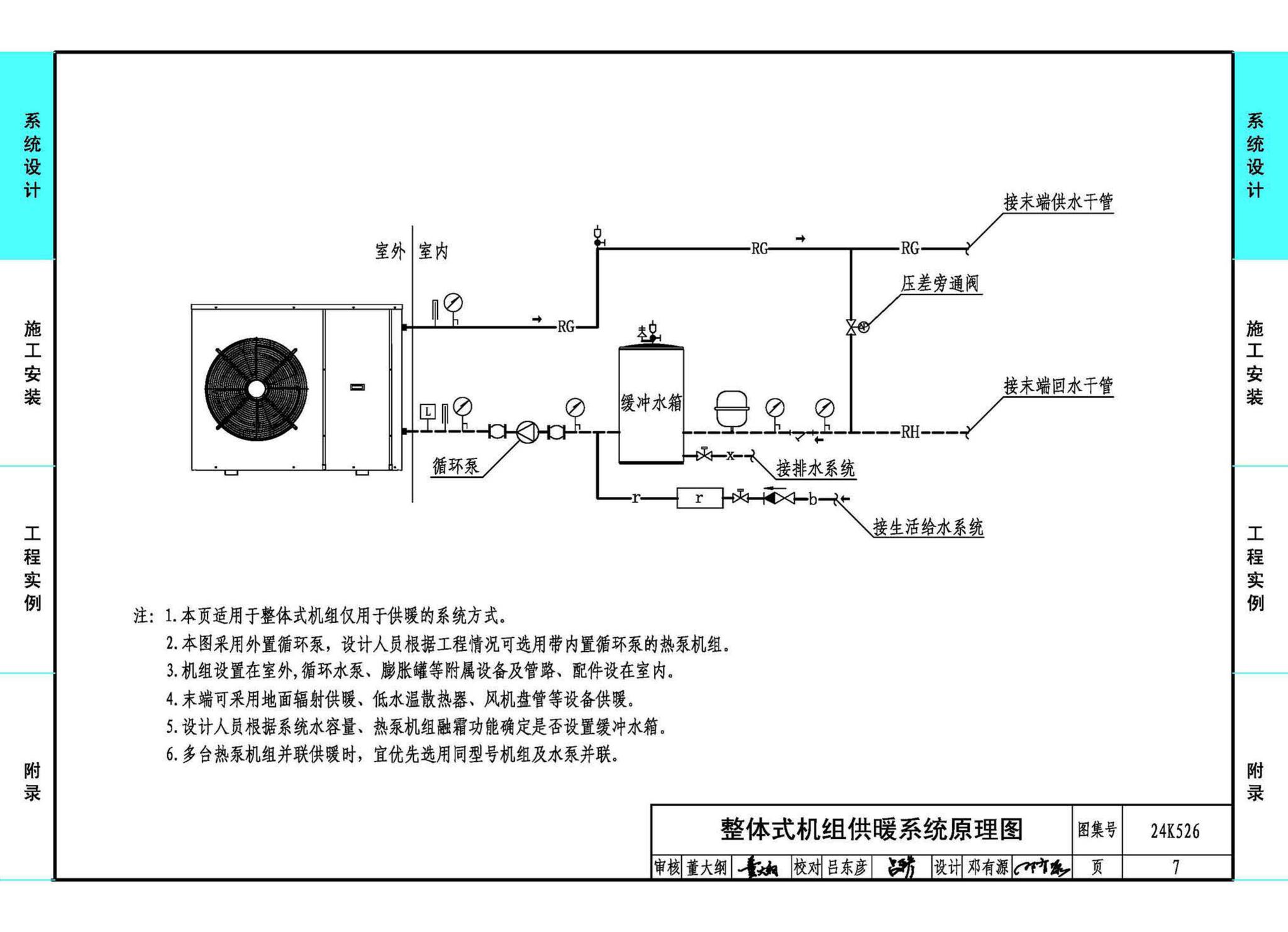 24K526--户式空气源热泵供暖（冷）系统设计与安装