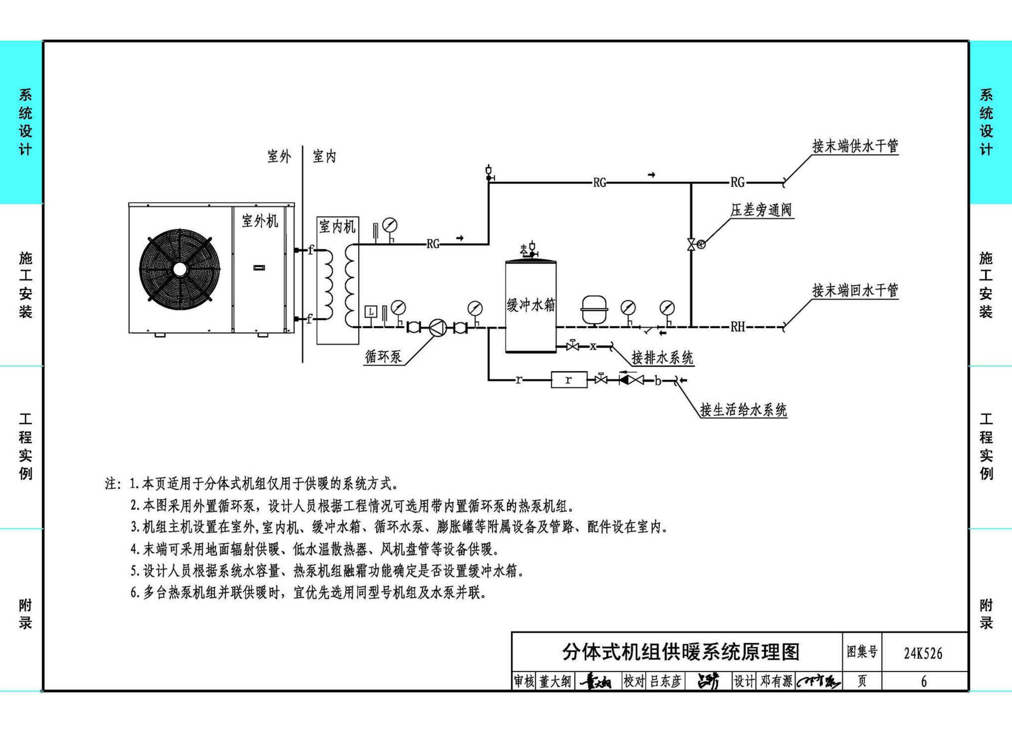 24K526--户式空气源热泵供暖（冷）系统设计与安装