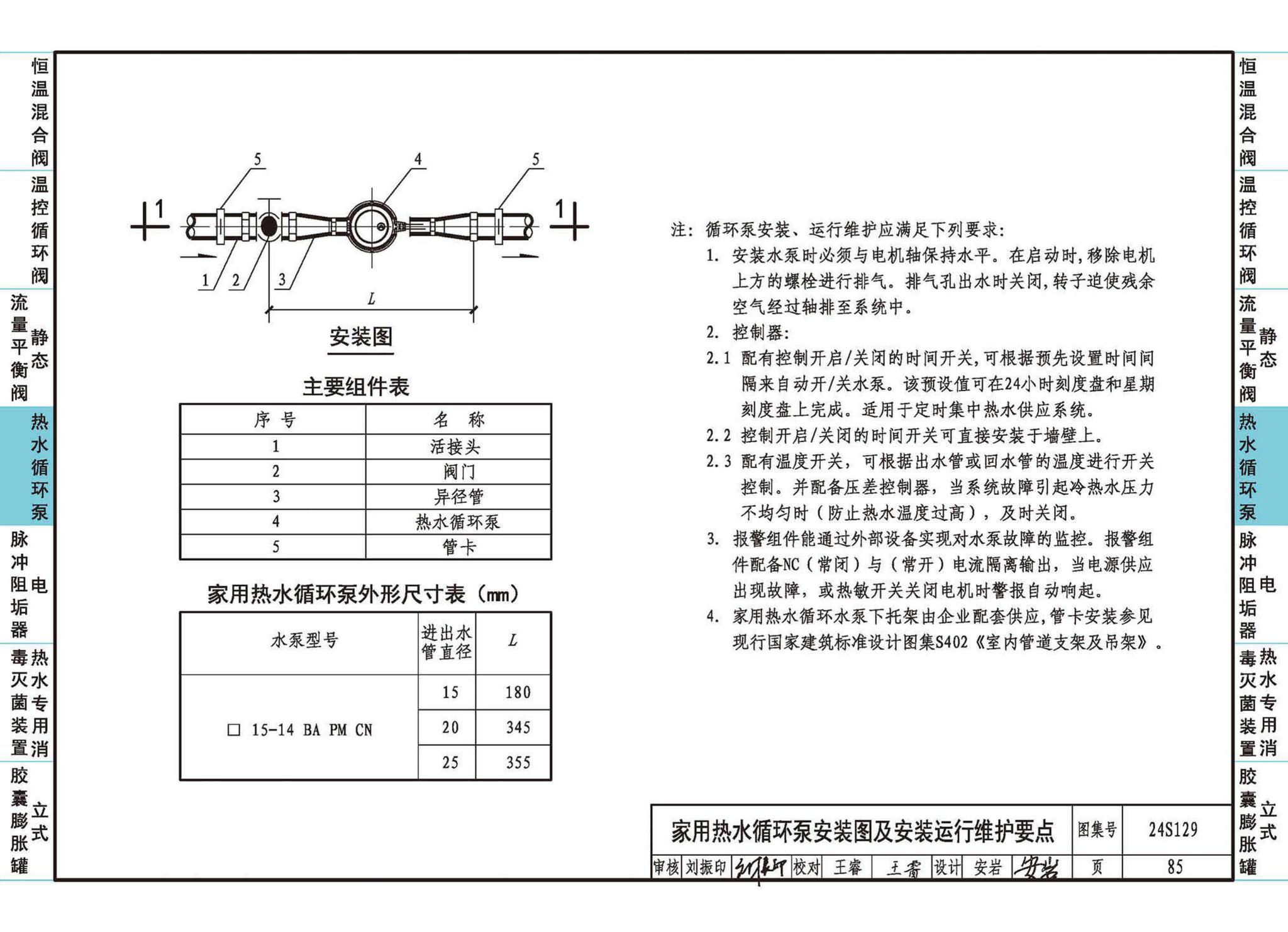 24S129--生活热水系统附件及小型设备选用与安装