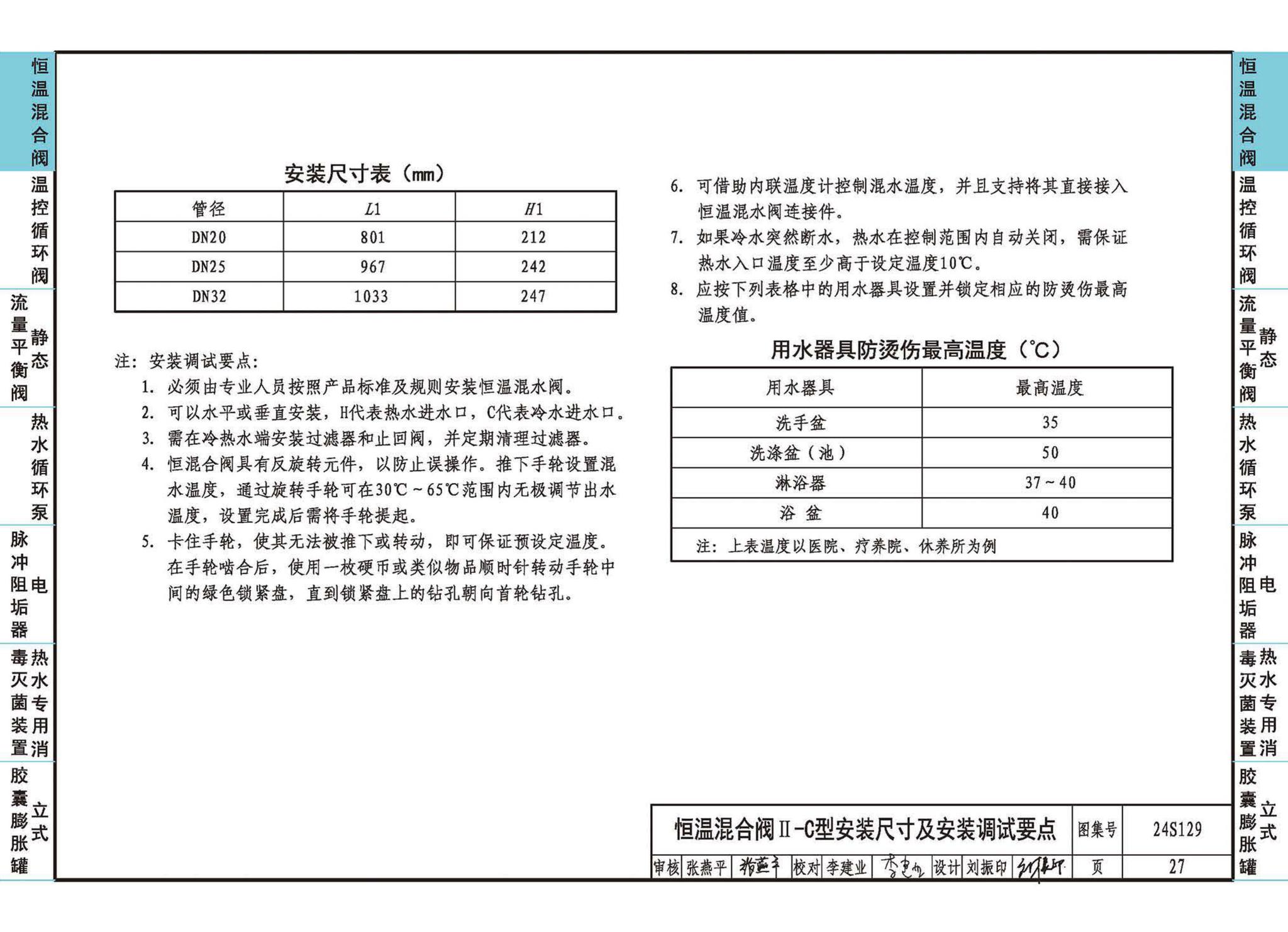 24S129--生活热水系统附件及小型设备选用与安装