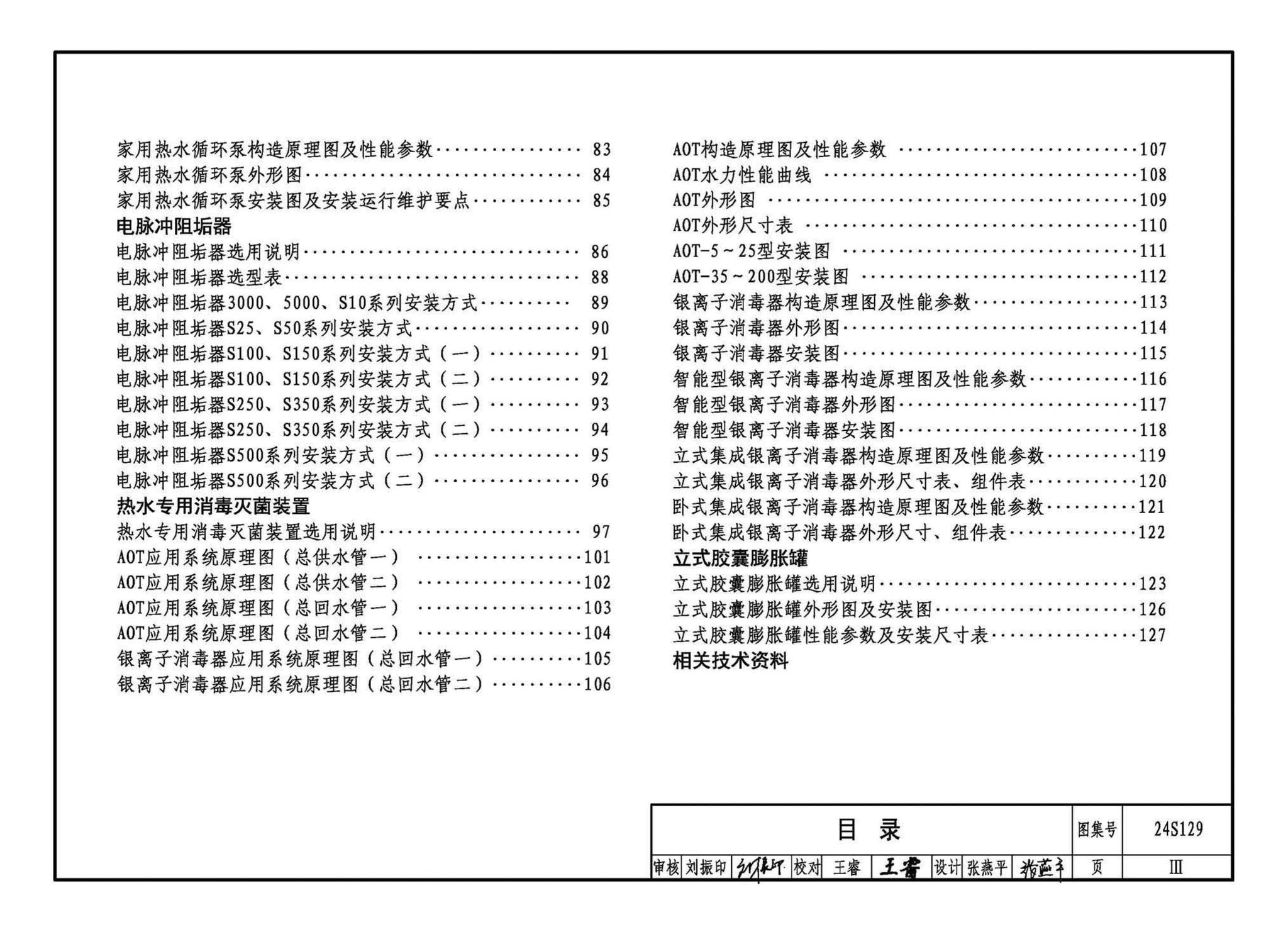 24S129--生活热水系统附件及小型设备选用与安装